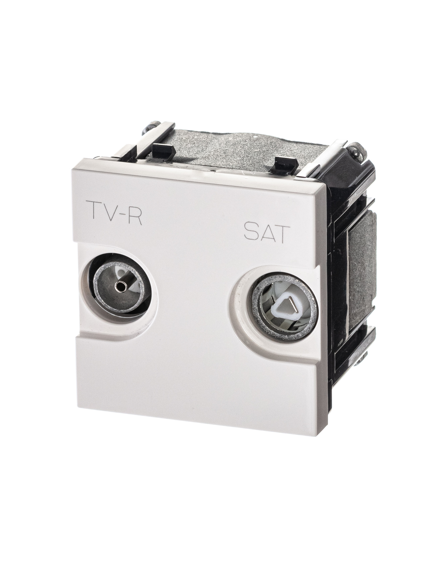 N2251.3 BL Розетка TV-R-SAT одиночная с накладкой, серия Zenit, цвет альпийский белый ABB, 2CLA225130N1101