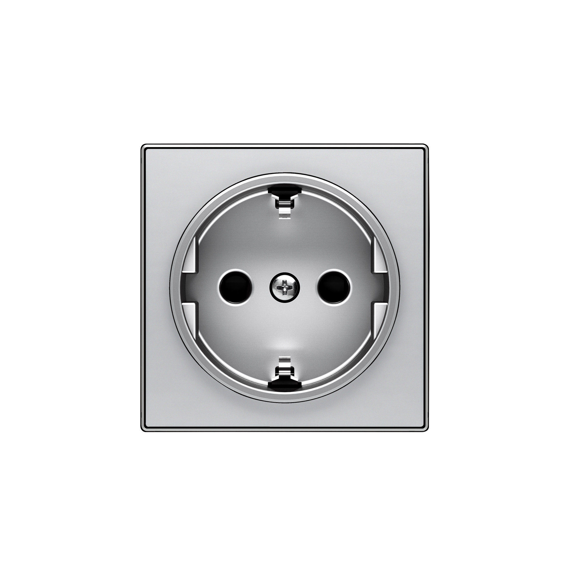 8588 PL Накладка для розетки SCHUKO,серия SKY, серебристый алюминий ABB, 2CLA858800A1301