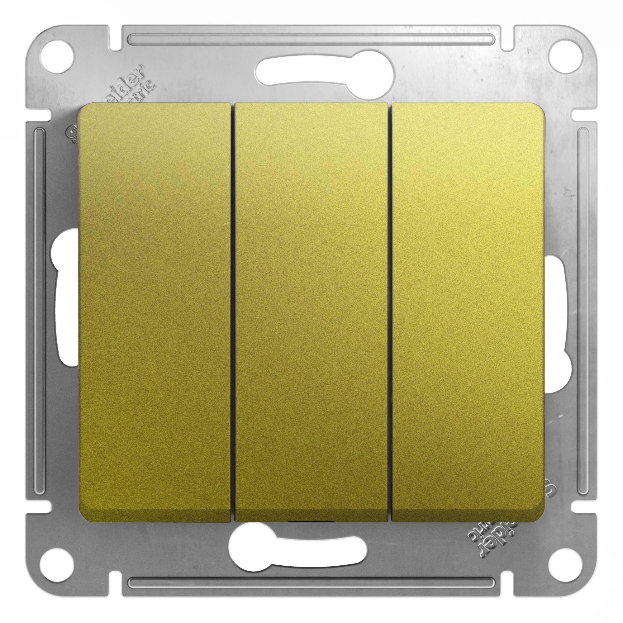 Выключатель 3-клавишный,сх.3,10ax, механизм (фисташковый) Glossa Systeme Electric, GSL001031