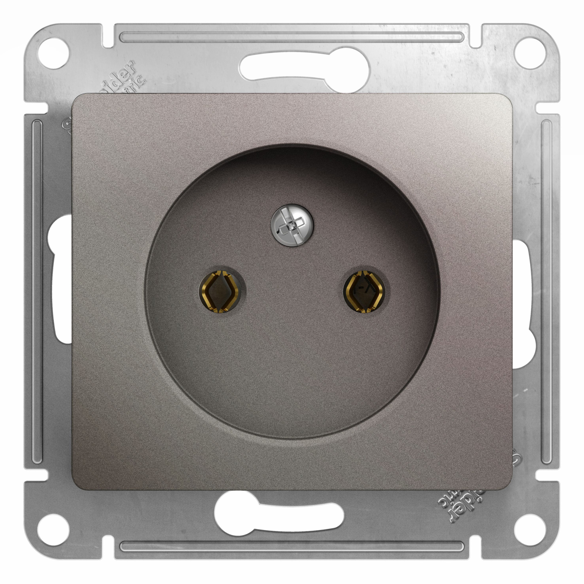 Розетка без заземления,16А, 250В, механизм (платина) Glossa Systeme Electric, GSL001241