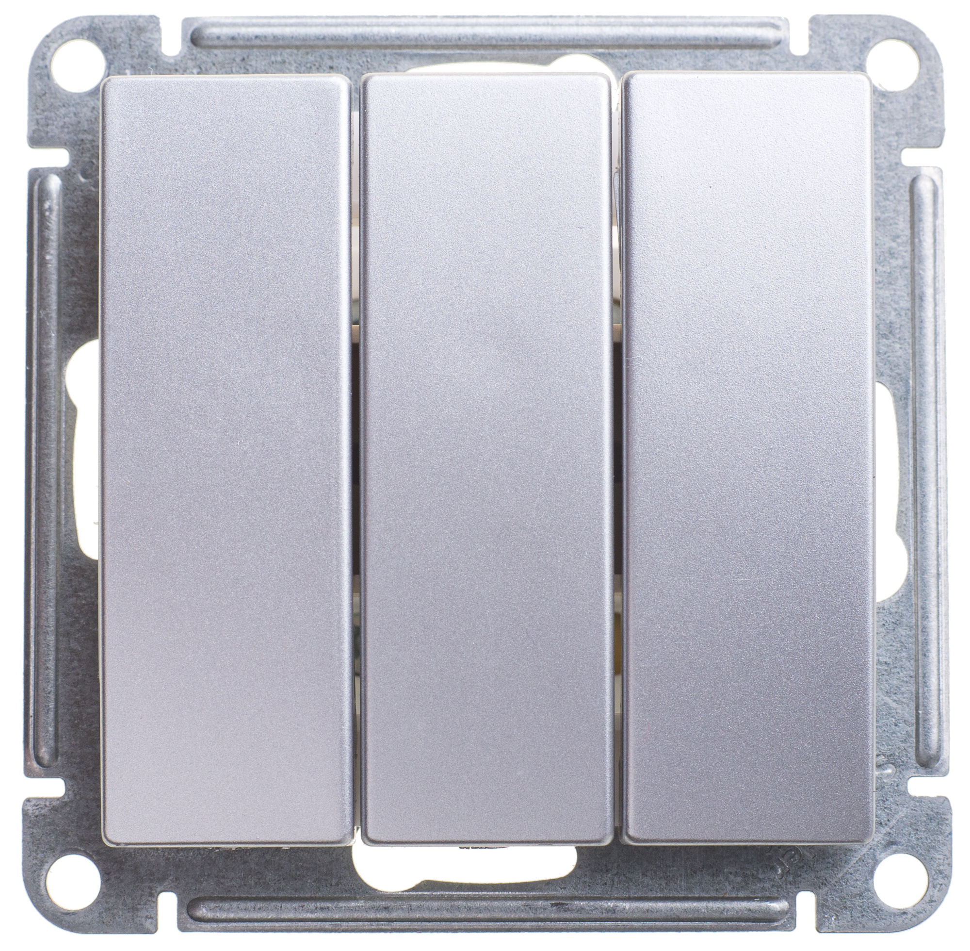 Выключатель 3-клавишный, 10АХ, механизм (матовый хром) Wessen 59 Systeme Electric, VS0510-351-5-86