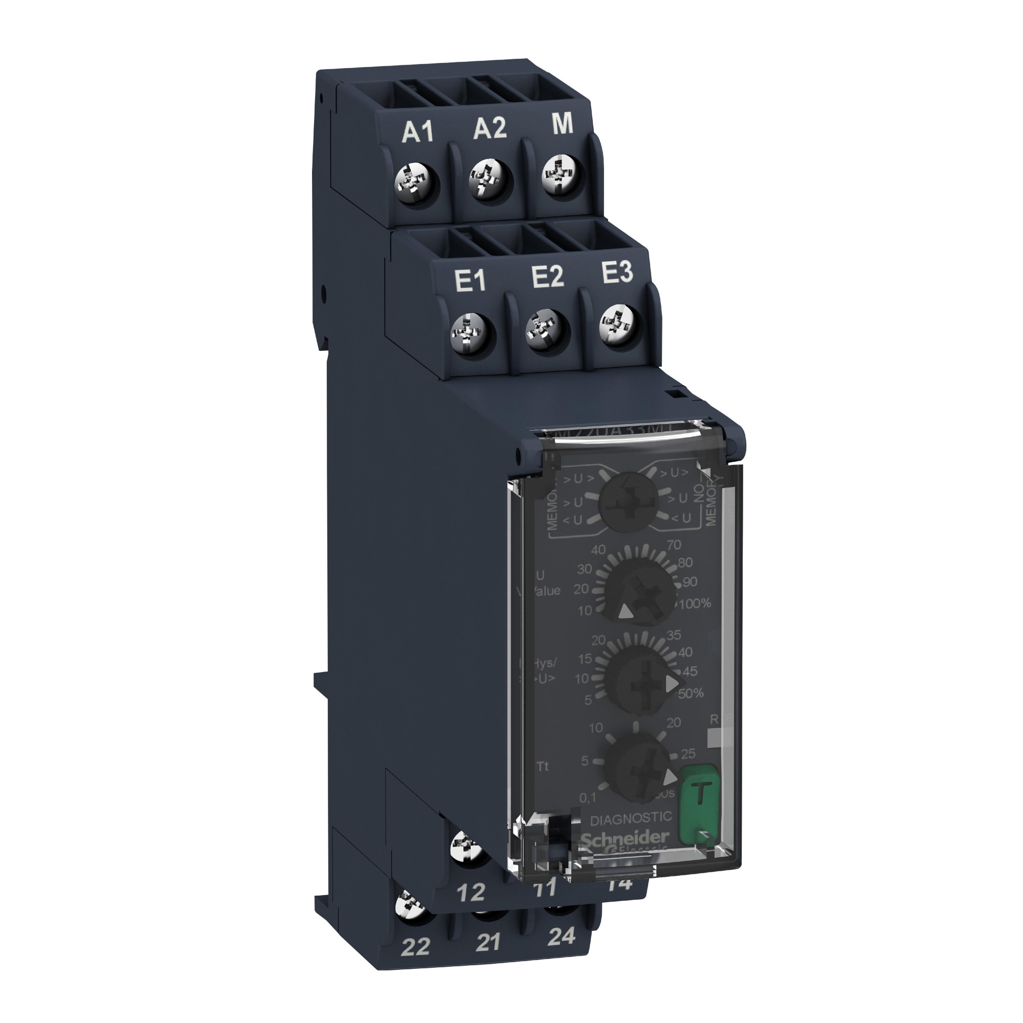 Реле контр. пов./пон напр., с/без памят. Schneider Electric, RM22UA33MT