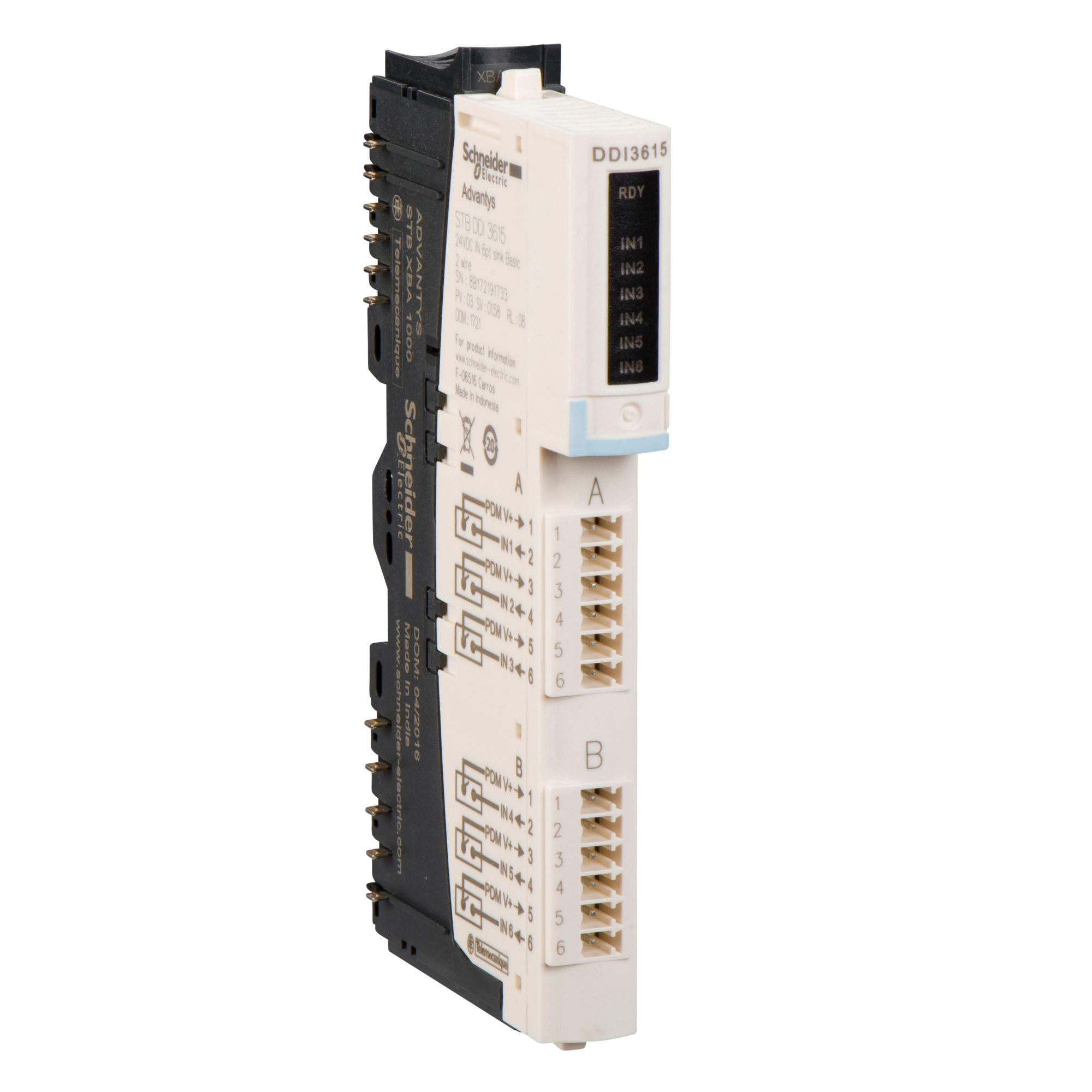Модуль дискр. вх. =24в, 4 кан (kомпл) Schneider Electric, STBDDI3425K