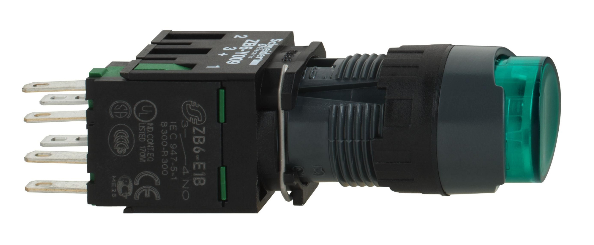 Кнопка 16мм зеленаяс подсветкой xb6ae3b1b Schneider Electric, XB6AE3B1B
