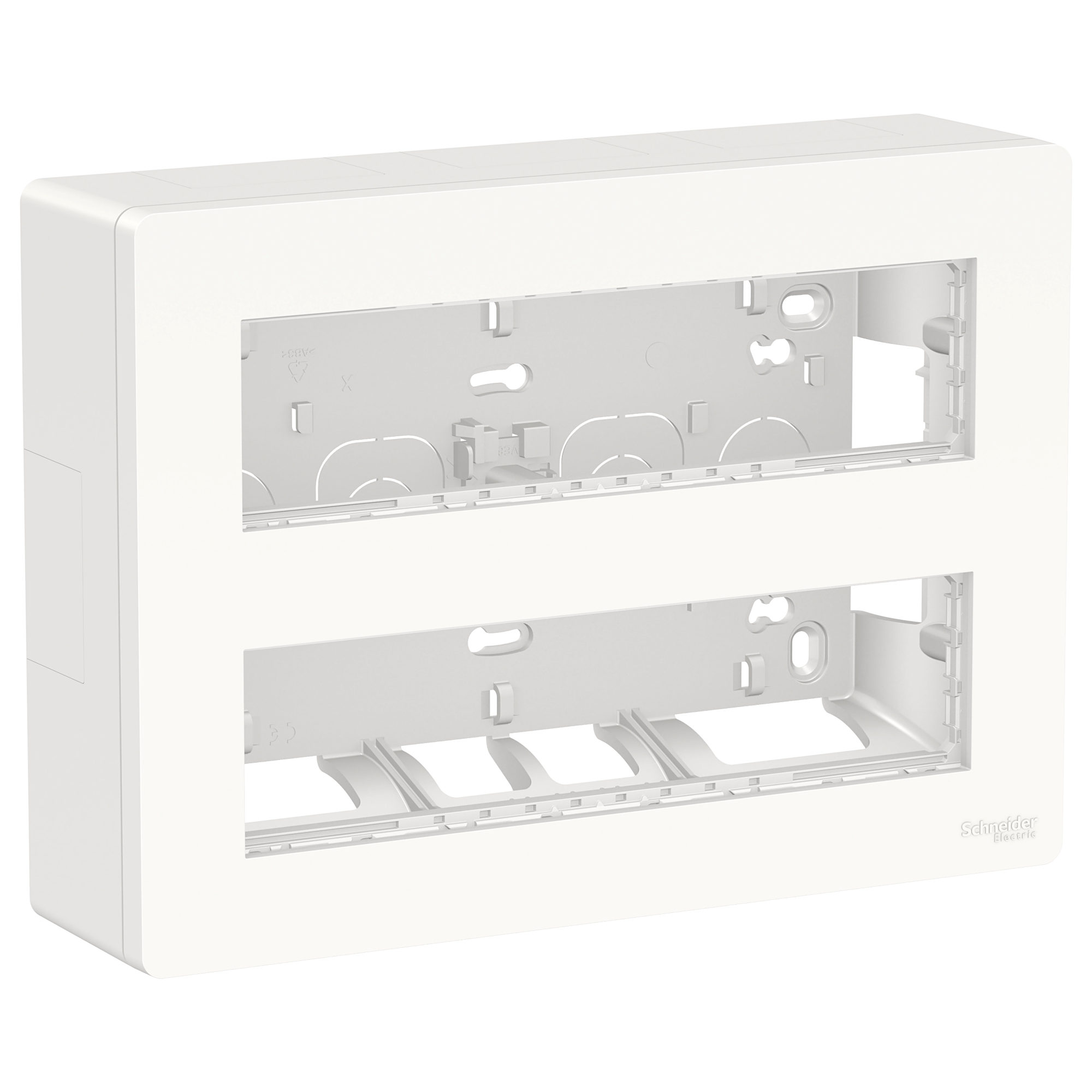 Блок открытой установки 2х4 антибактериальный Unica System+ Schneider Electric, NU121820