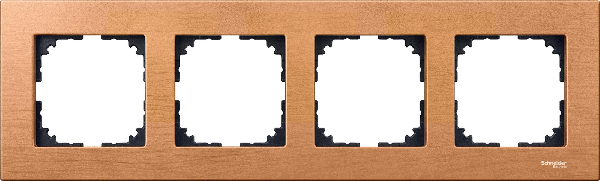 Рамка 4 поста (дерево бук) Merten M-Elegance Schneider Electric, MTN4054-3470