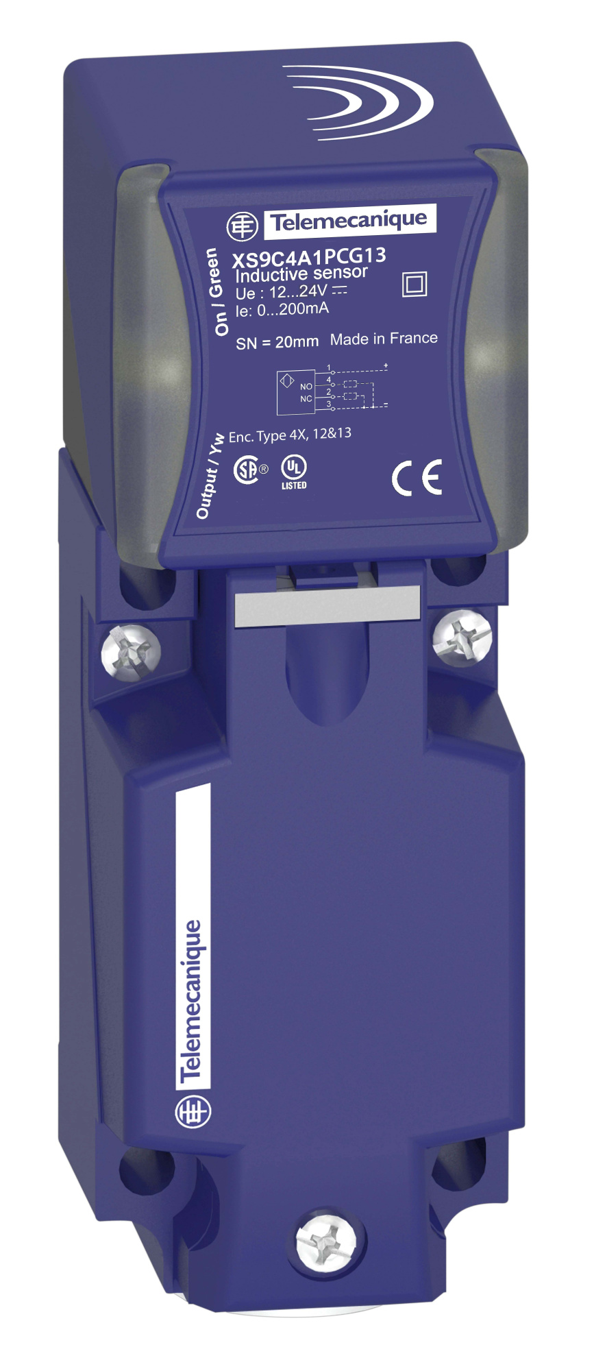 Индукт. датчик, прямоуг., 12-48vdc xs9c4a1pcg13 Schneider Electric, XS9C4A1PCG13