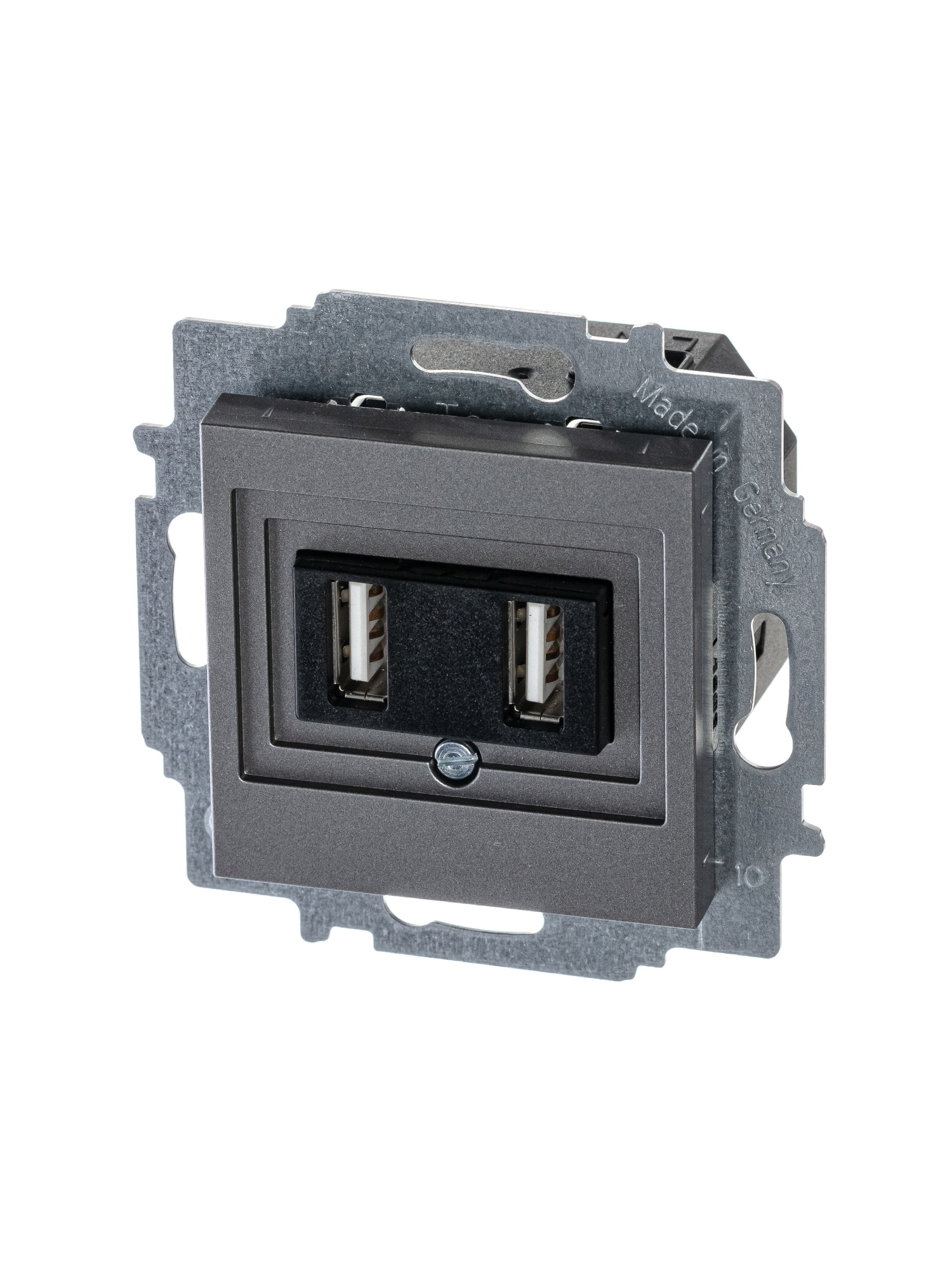 5014H-A00040 69W USB зарядка двойная, Levit, сталь ABB, 2CHH290040A6069