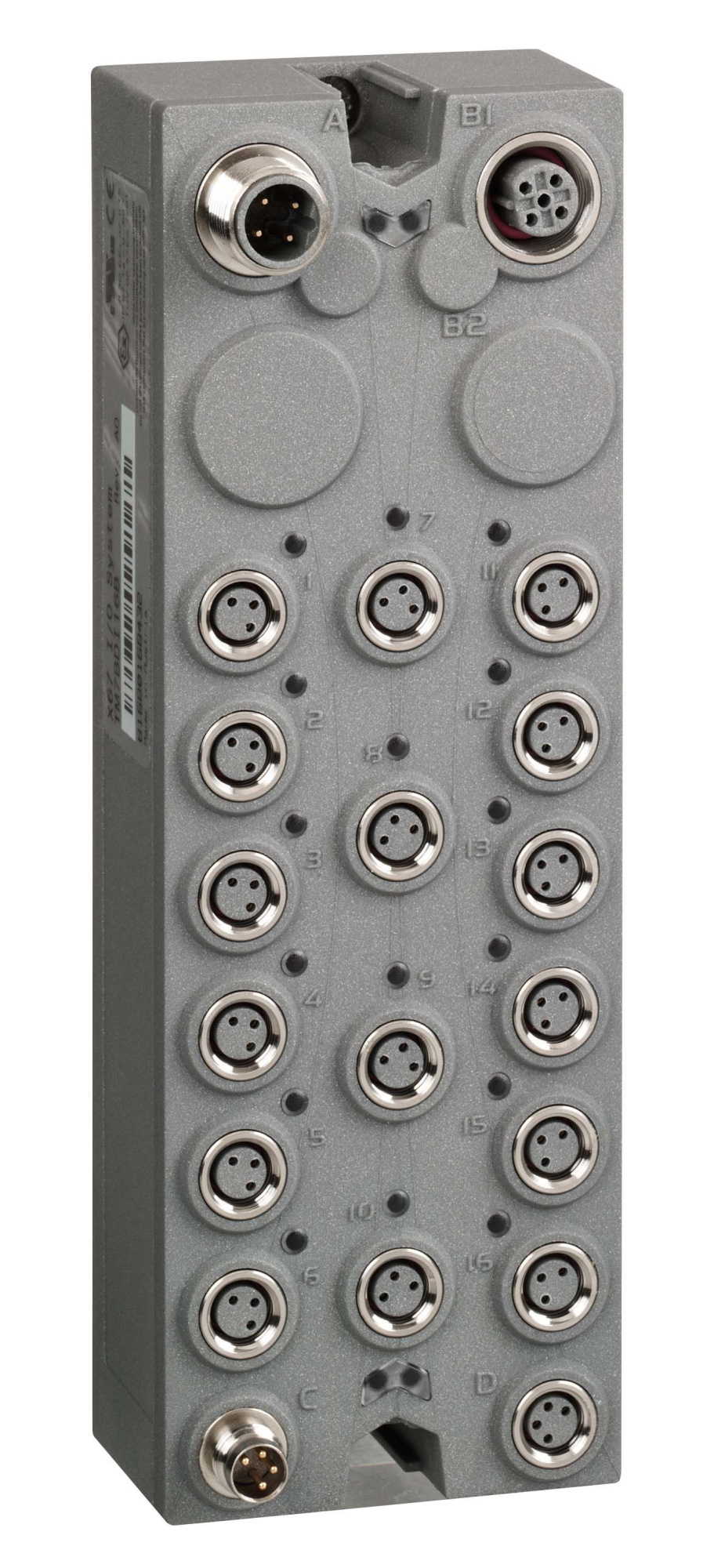 Дискретный модуль ip 67, 16 вх/вых, разъемы м8 Schneider Electric, TM7BDM16B