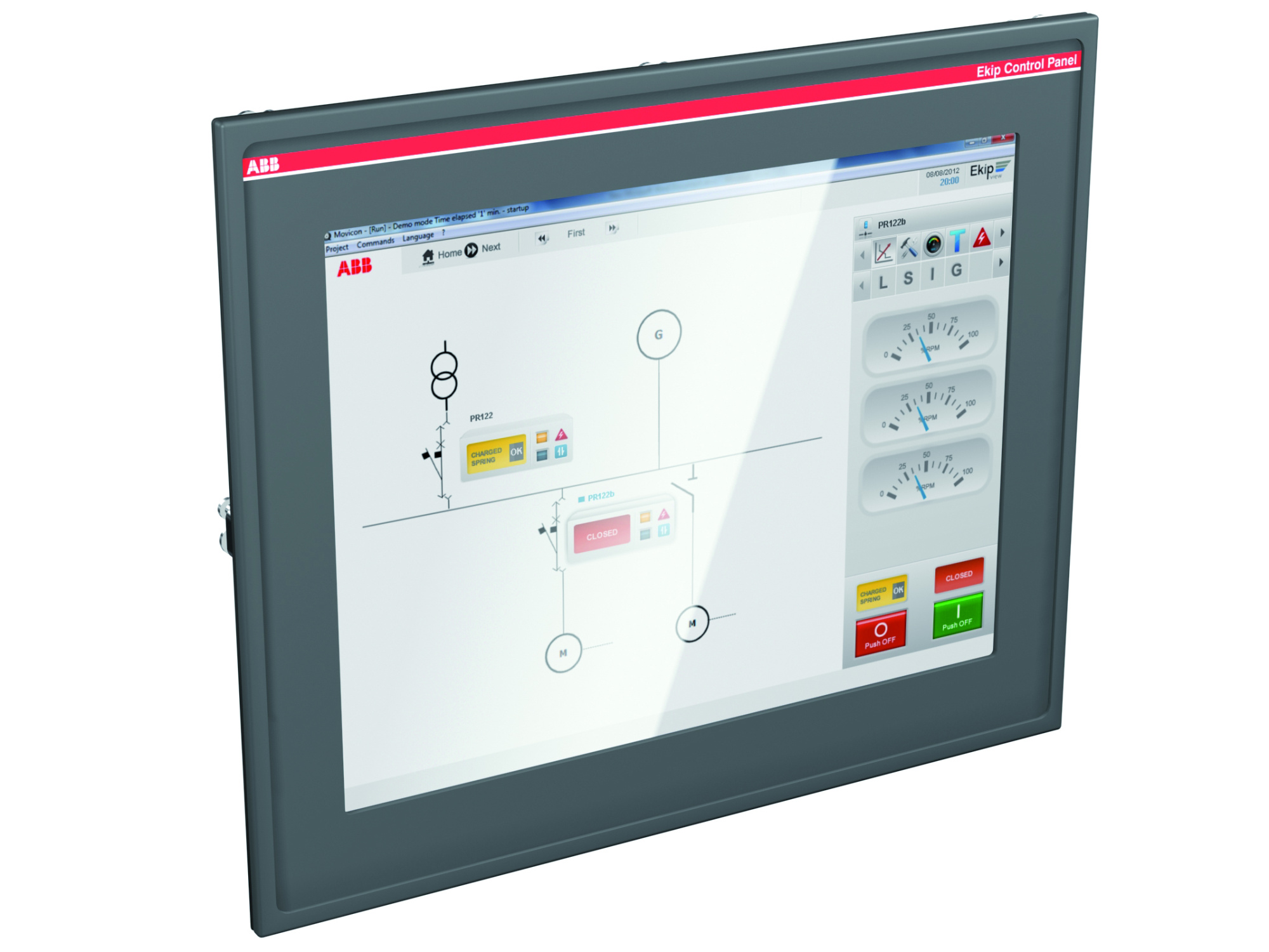 Сенсорная панель управления Ekip Сontrol Panel на 30 выключателей ABB, 1SDA074312R1