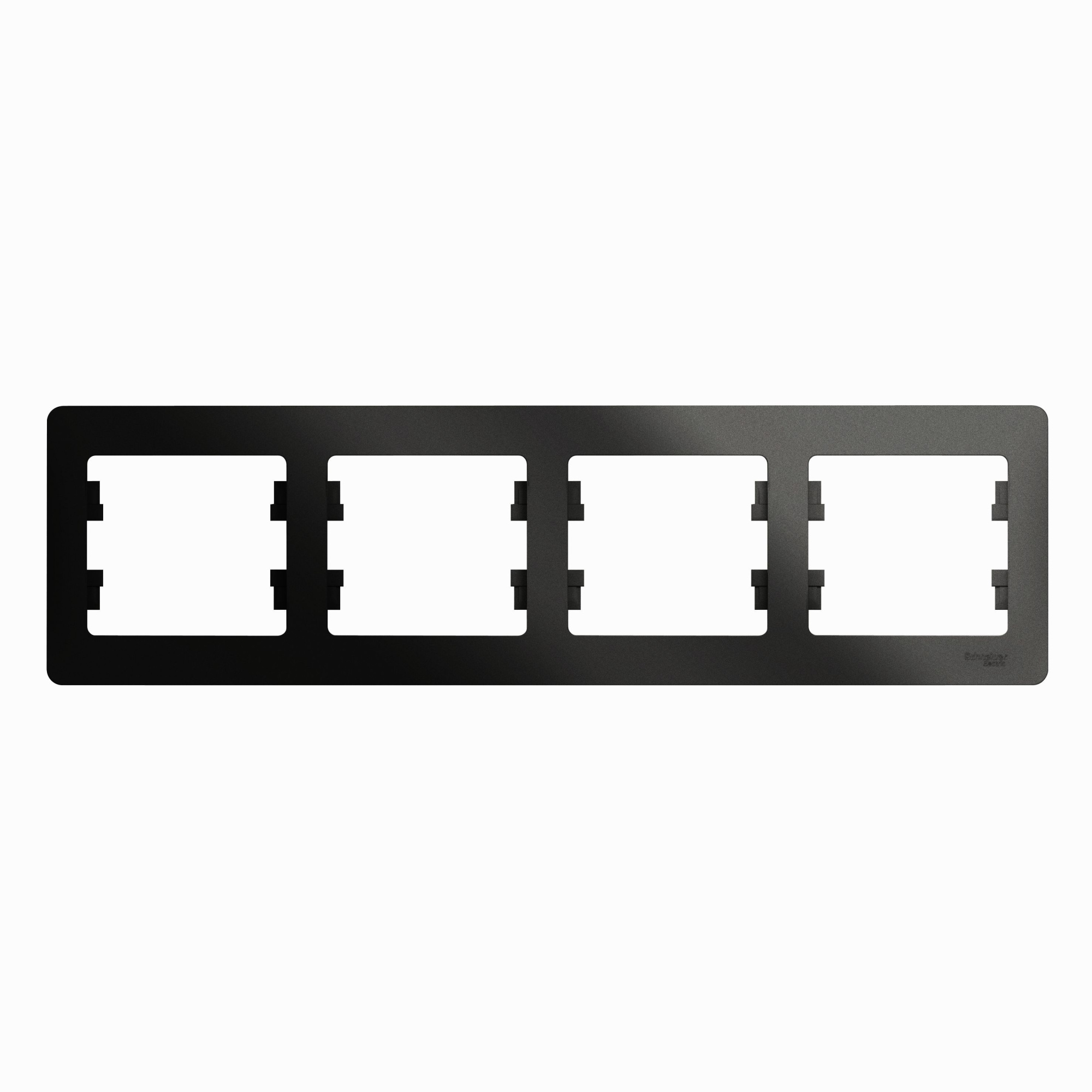 Рамка 4-постовая горизонтальная (антрацит) Glossa Systeme Electric, GSL000704