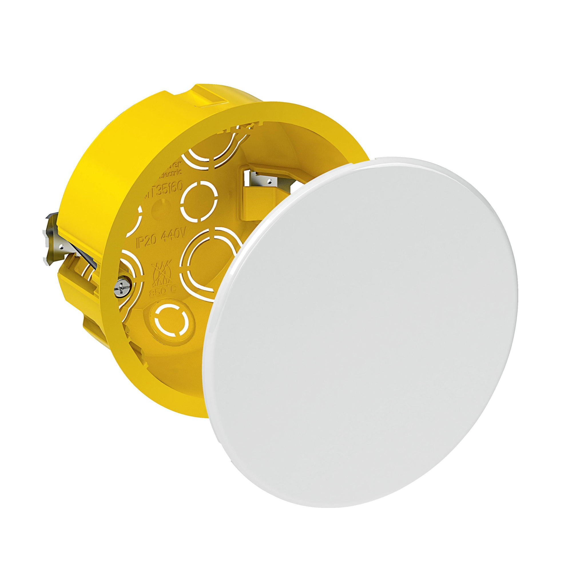 Крышка монтажной коробки диаметр 92 мм , на винтах , Systeme Electric, LEX1420540R