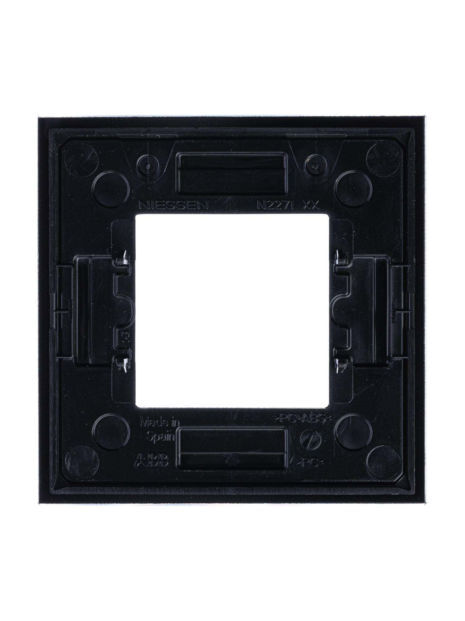 N2271 CN Рамка 1-постовая, 2-модульная, серия Zenit, стекло чёрное ABB, 2CLA227100N3101