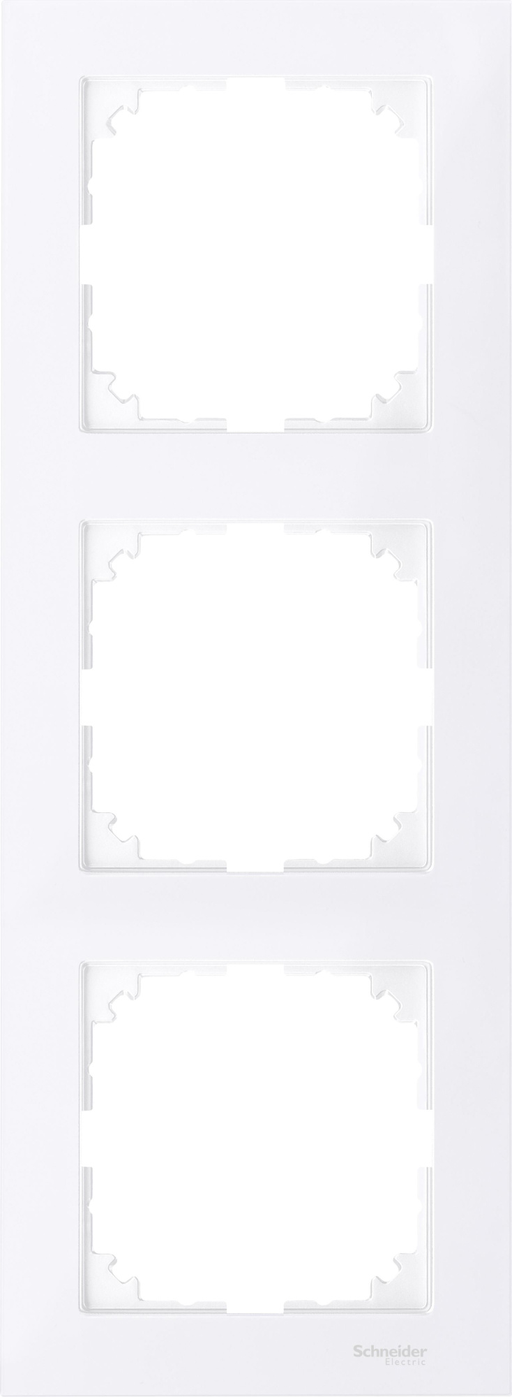 Рамка 3-постовая, sm (бриллиантовый белый) Merten M-Pure Schneider Electric, MTN4030-3625