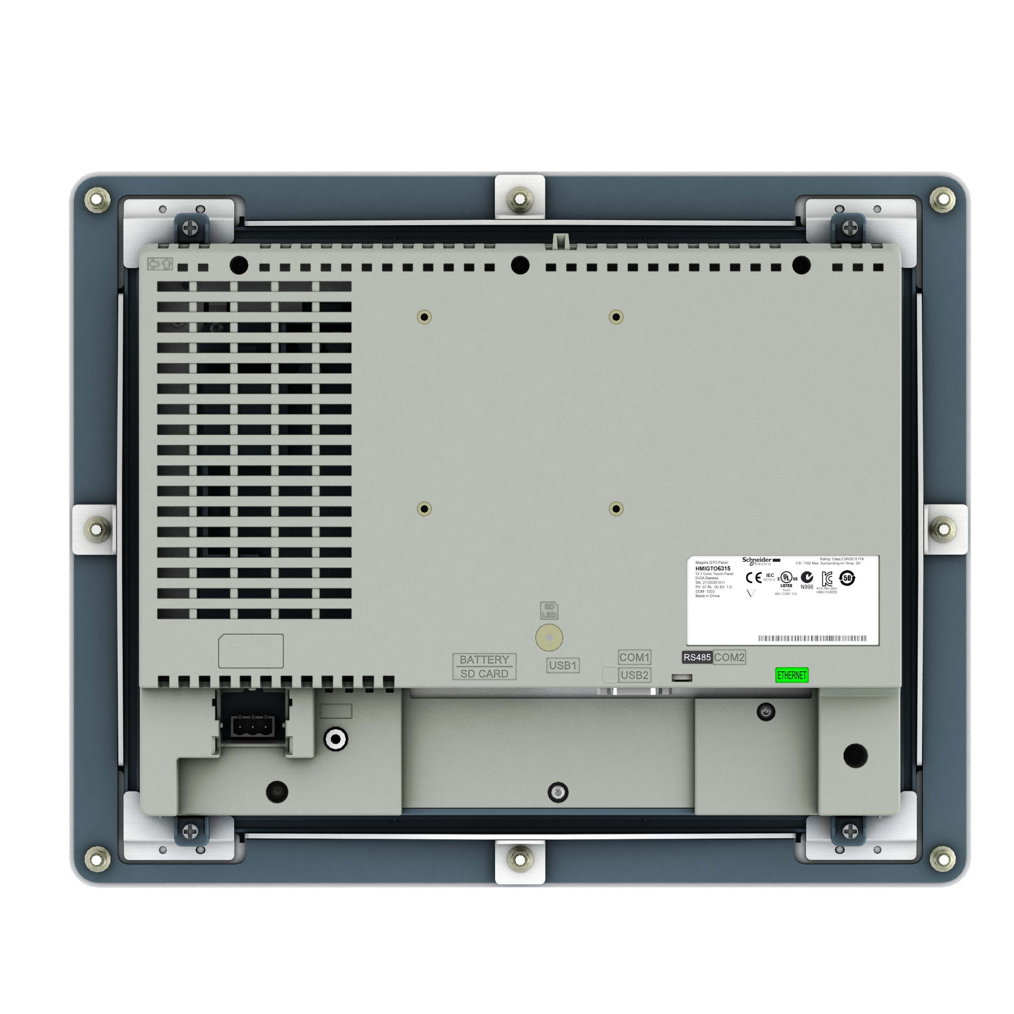Сенс цв терминал 12,1" 800?600 rs232/485 eth tcp/ip 96mб/512кб слот sd сталь Schneider Electric, HMIGTO6315