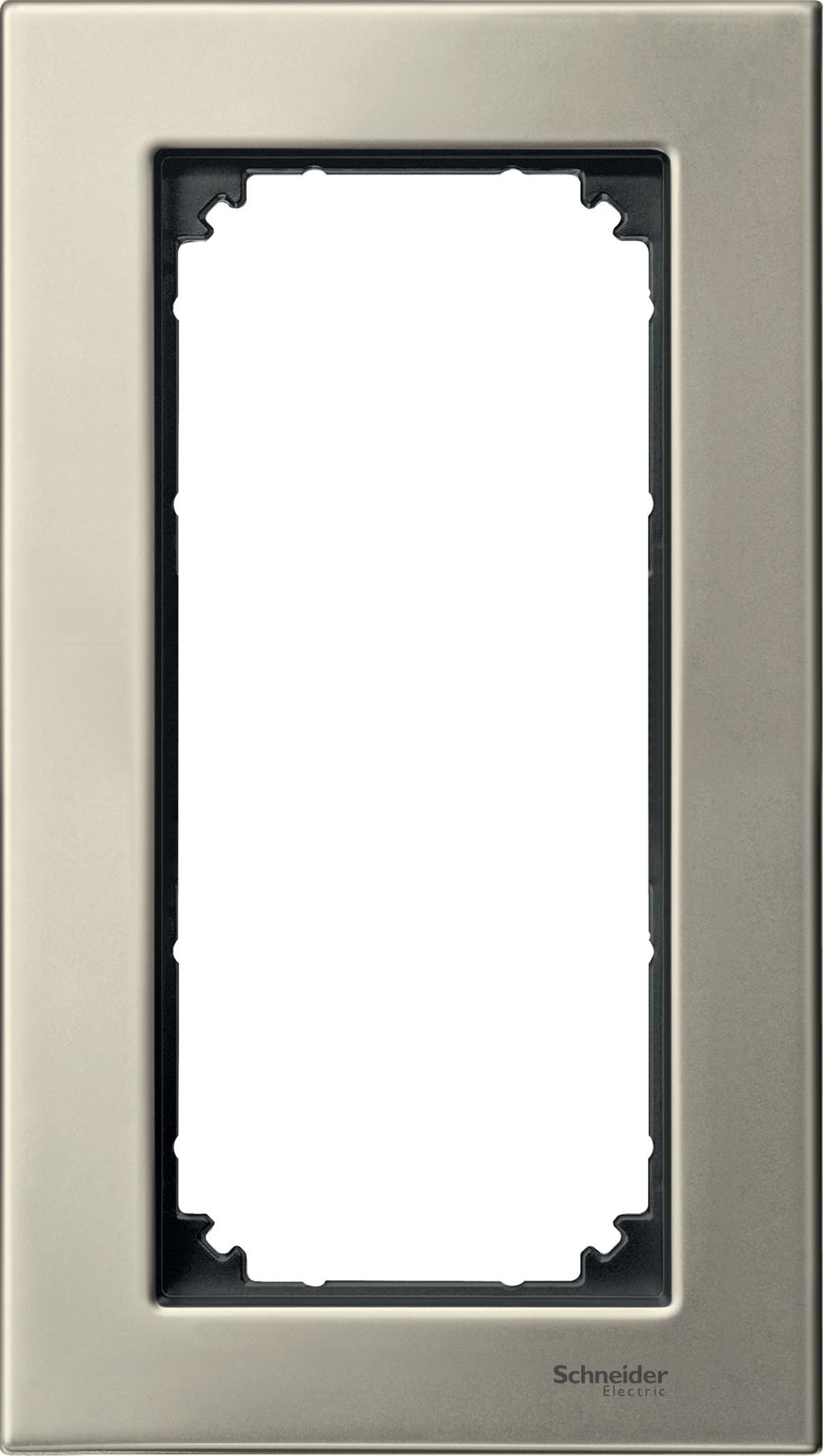 Рамка 2-постовая, sm б/перегородки (металл титан) Merten M-Elegance Schneider Electric, MTN403805