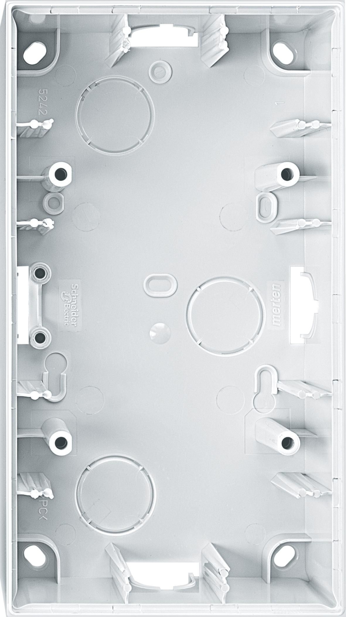 Корпус для открытого монтажа 2-постовый, sm (полярный белый) Merten Schneider Electric, MTN524219