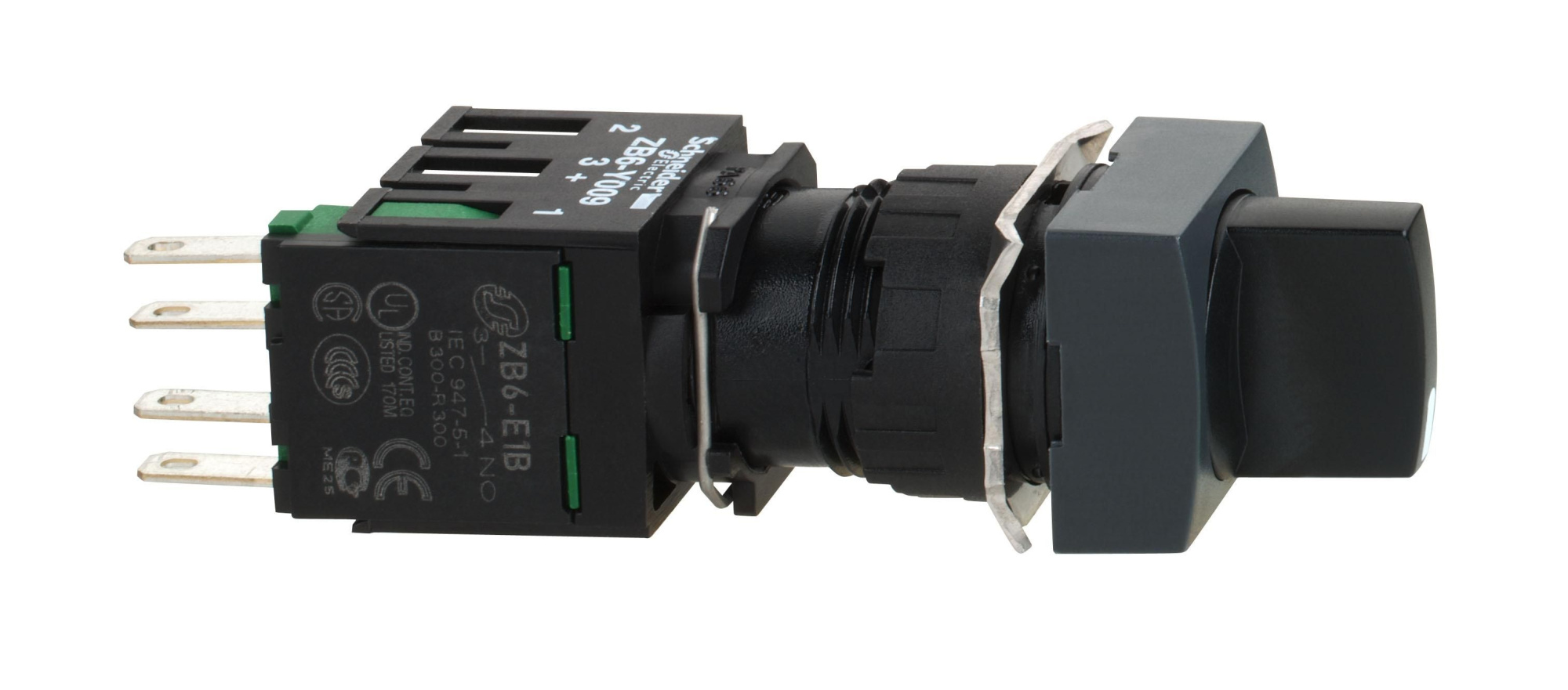 Переключатель 16мм квадратный 2 позици xb6cd221b Schneider Electric, XB6CD221B