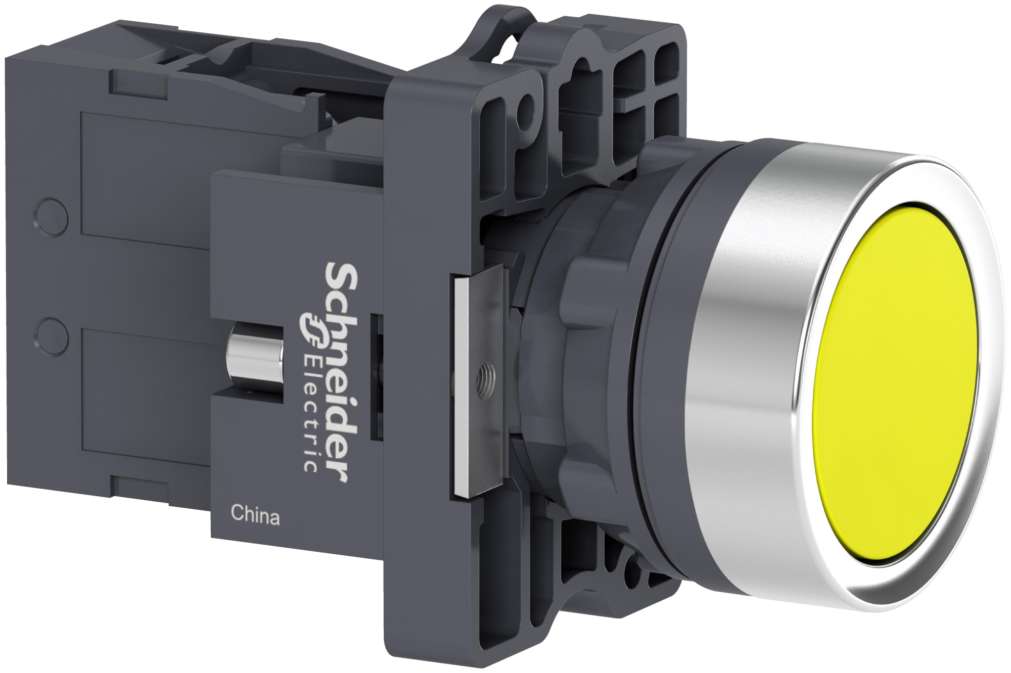 Кнопка жёлтая с фиксацией 1НО Schneider Electric, XA2EH051
