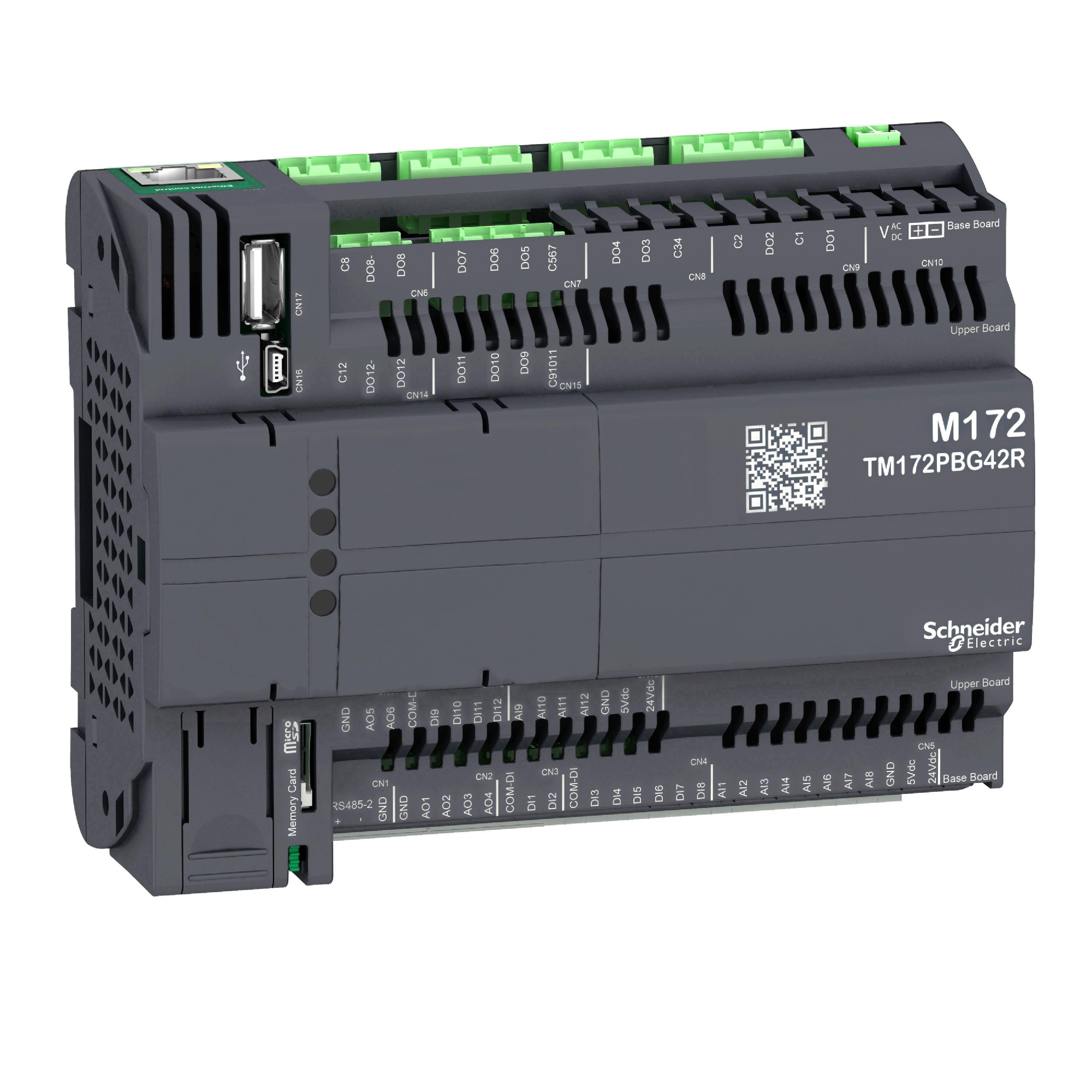 Плк м172,без дисплея, 42 i/o, eth, 2 mb Schneider Electric, TM172PBG42R