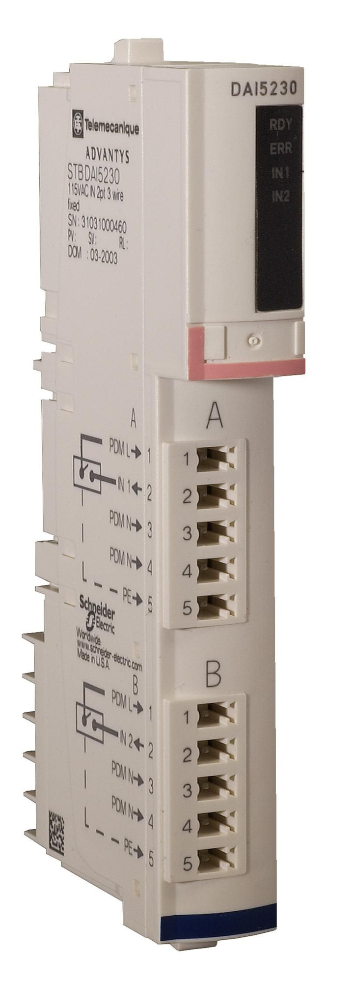 Модуль дискр. вх. ~115в, 2 кан (kомпл) Schneider Electric, STBDAI5230K
