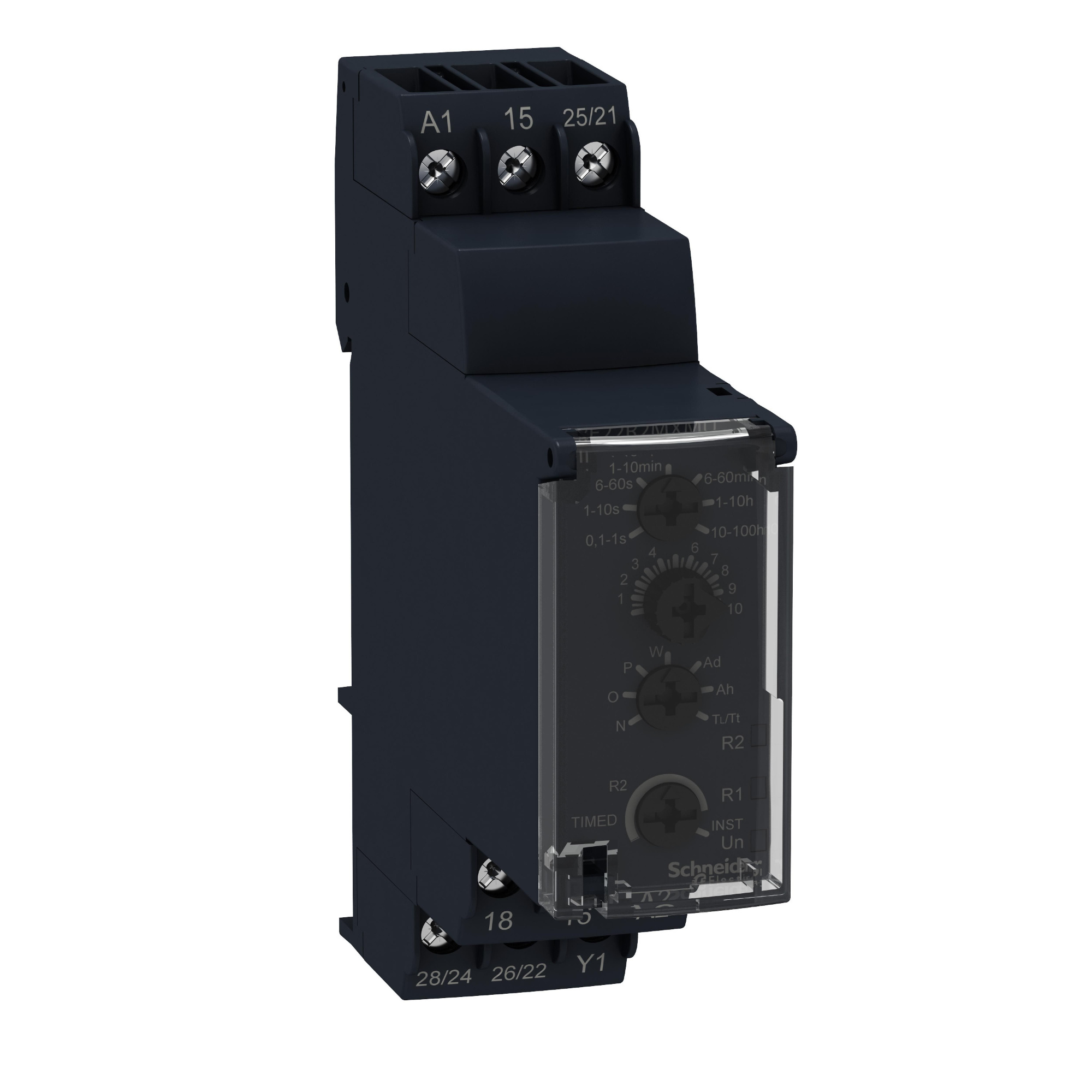 Реле времени (задержка 01с...100ч) 8А, 12-240В AC/DC Schneider Electric, RE22R2MMW