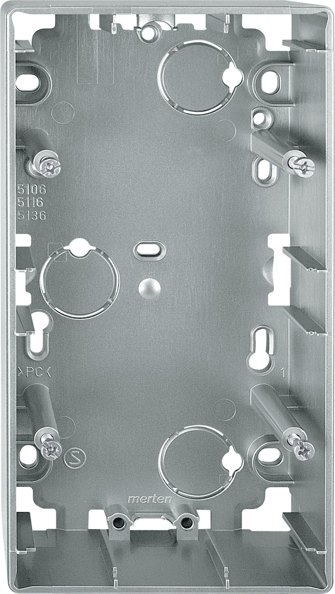 Корпус для открытого монтажа, 2-постовый, sd (сталь) Merten Schneider Electric, MTN513646