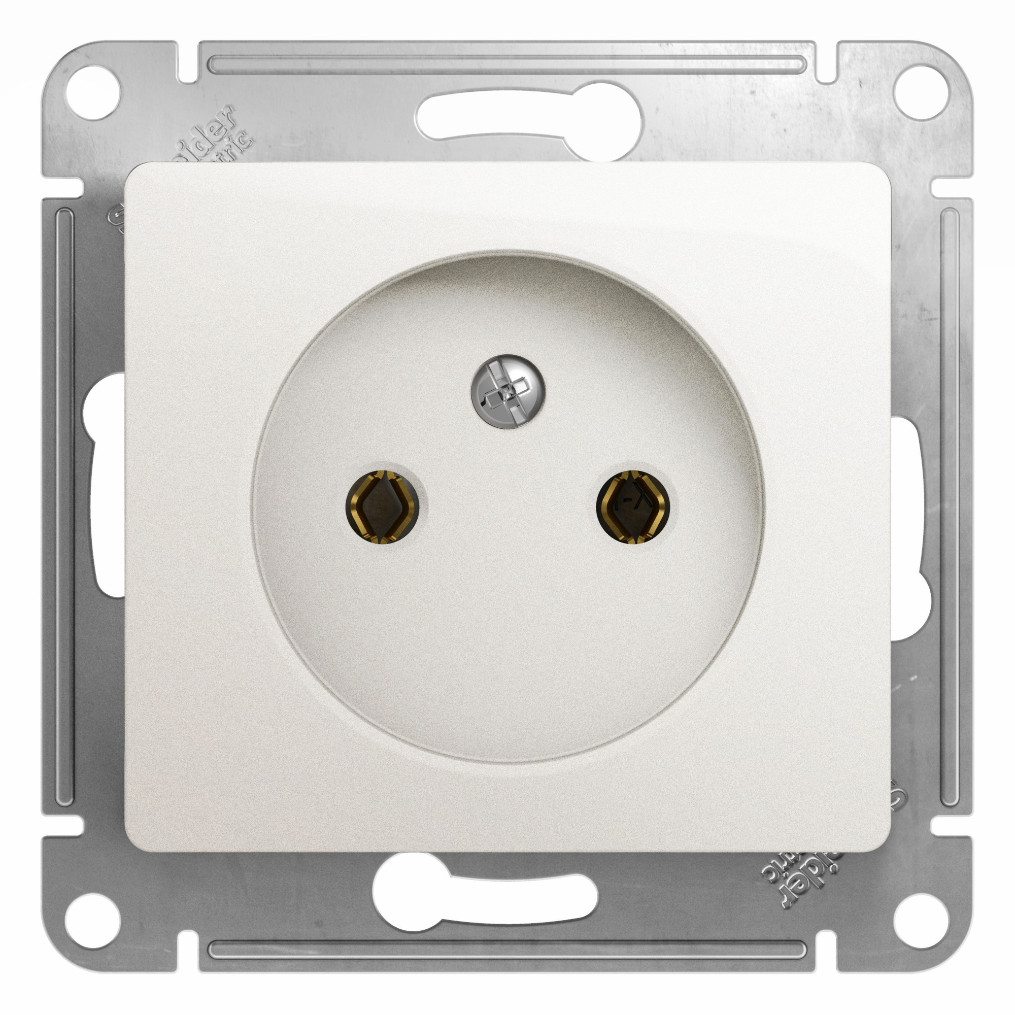 Розетка без заземления, 16А, 250В, механизм (перламутр) Glossa Systeme Electric, GSL000641