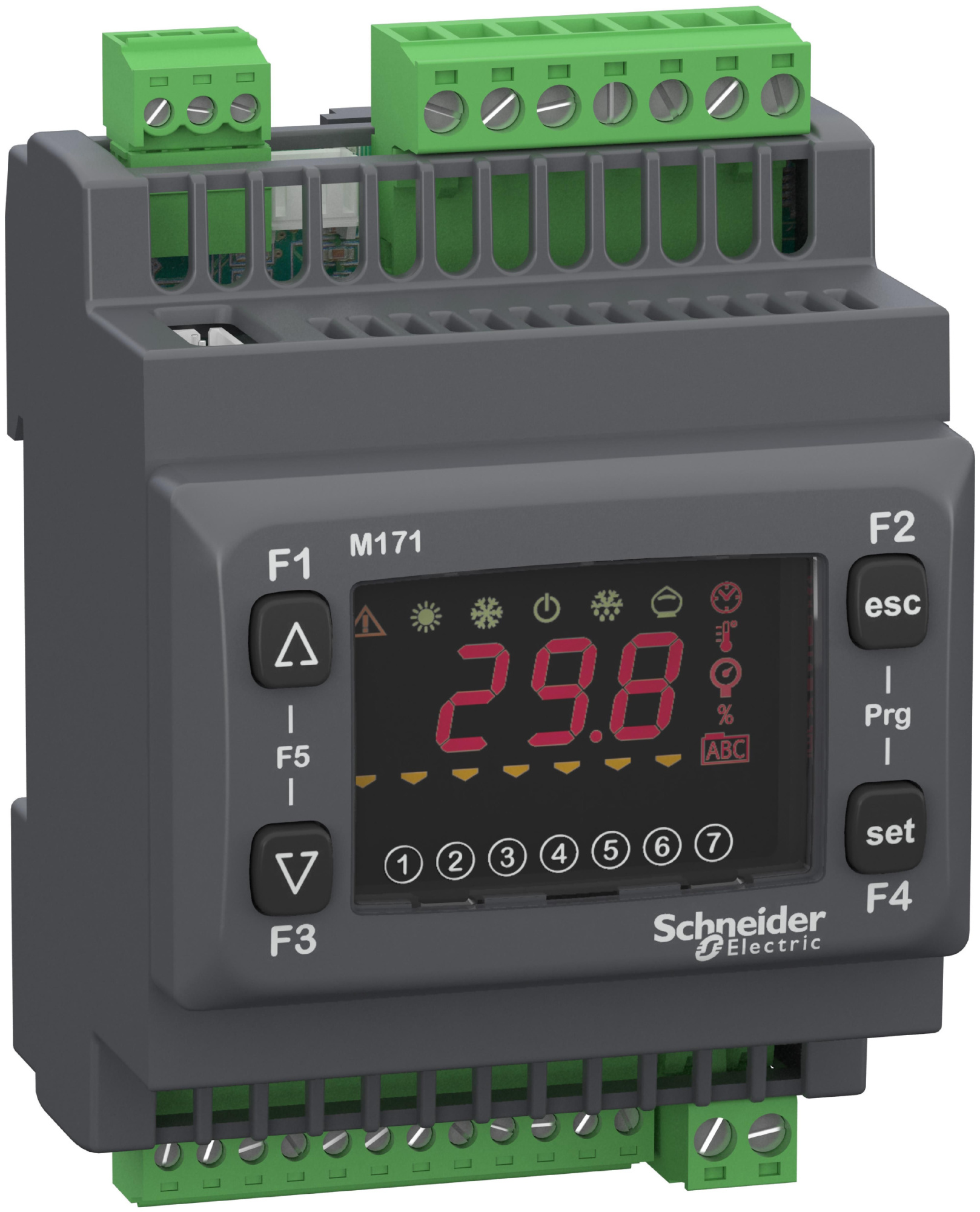 Опт плк м171 дисплей 14 i/o modbus vac Schneider Electric, TM171ODM14R