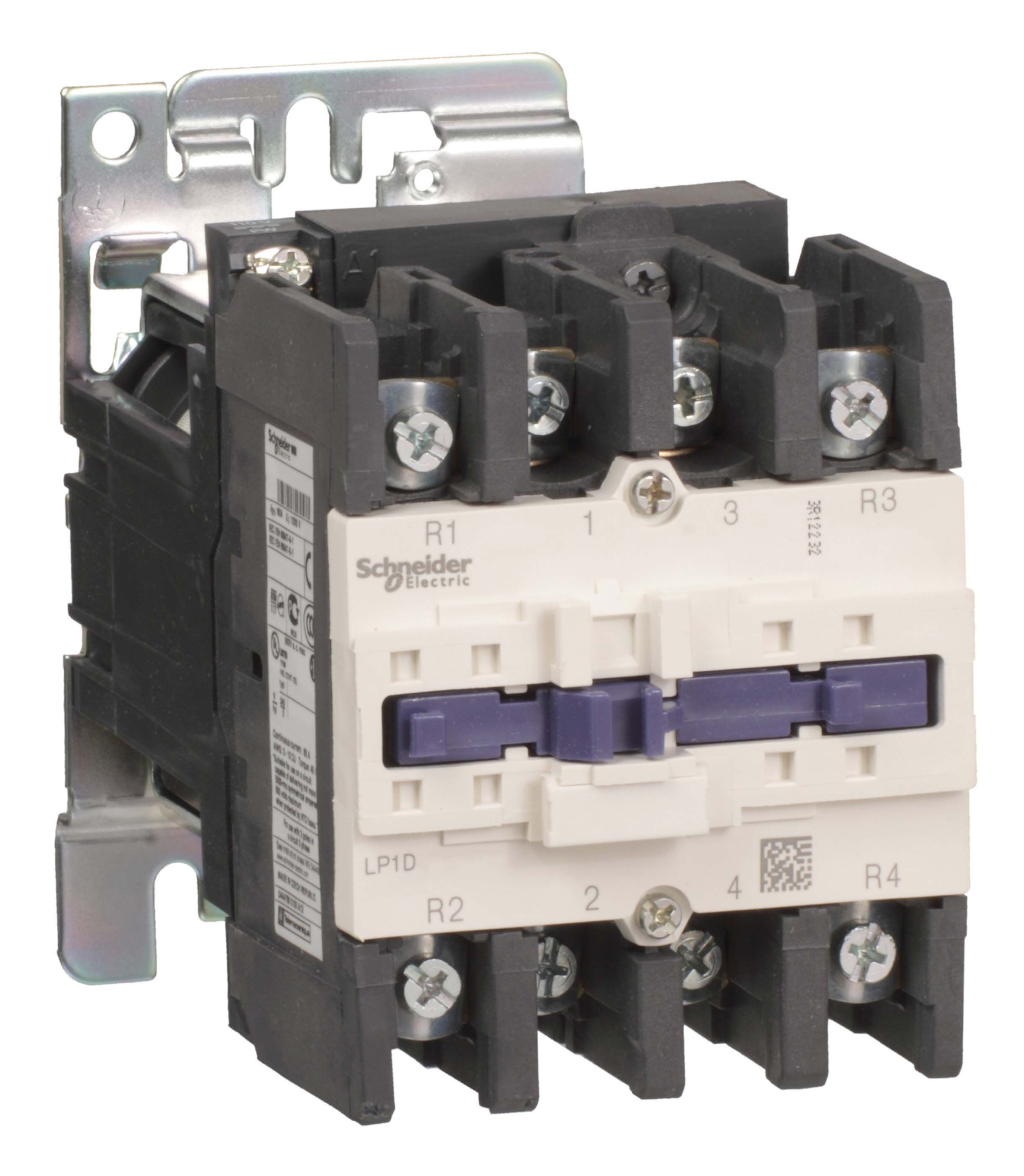 Контактор d 4р (2 но + 2 нз),ac1 80 a,24v dс,зажим под винт Schneider Electric, LP1D65008BD