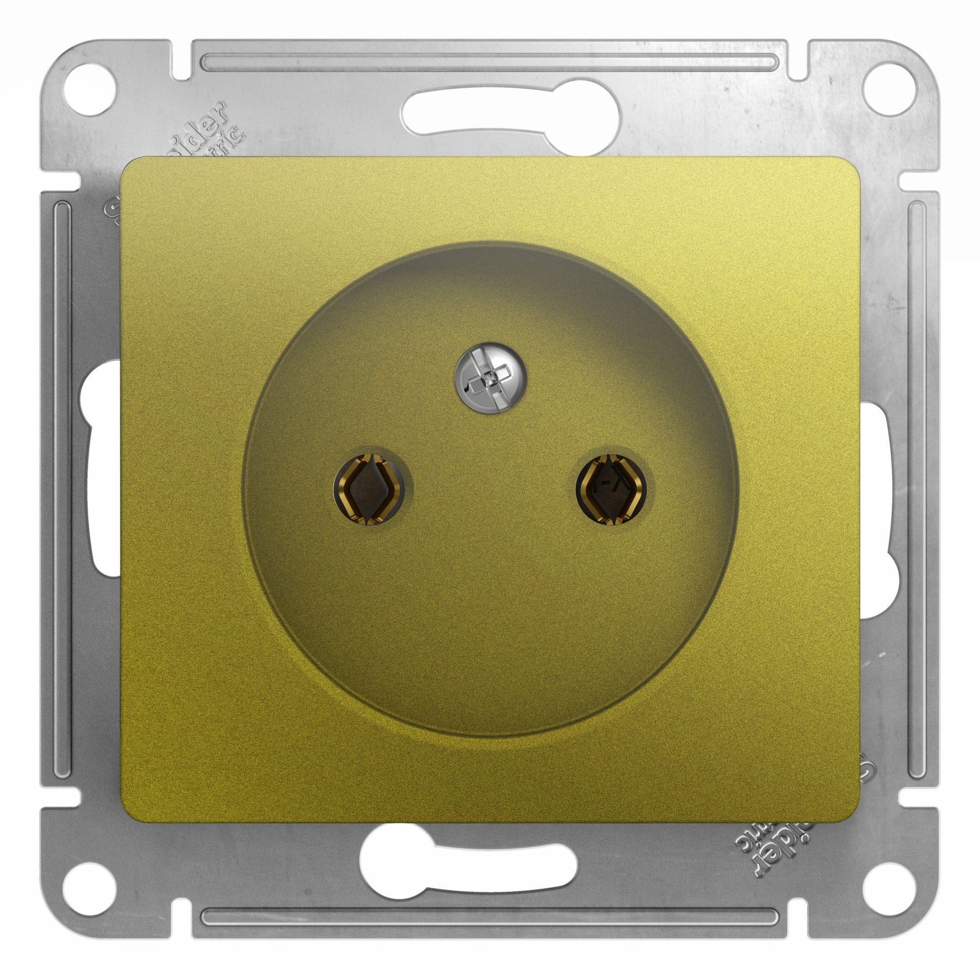 Розетка без заземления,16А, 250В, механизм (фисташковый) Glossa Systeme Electric, GSL001041