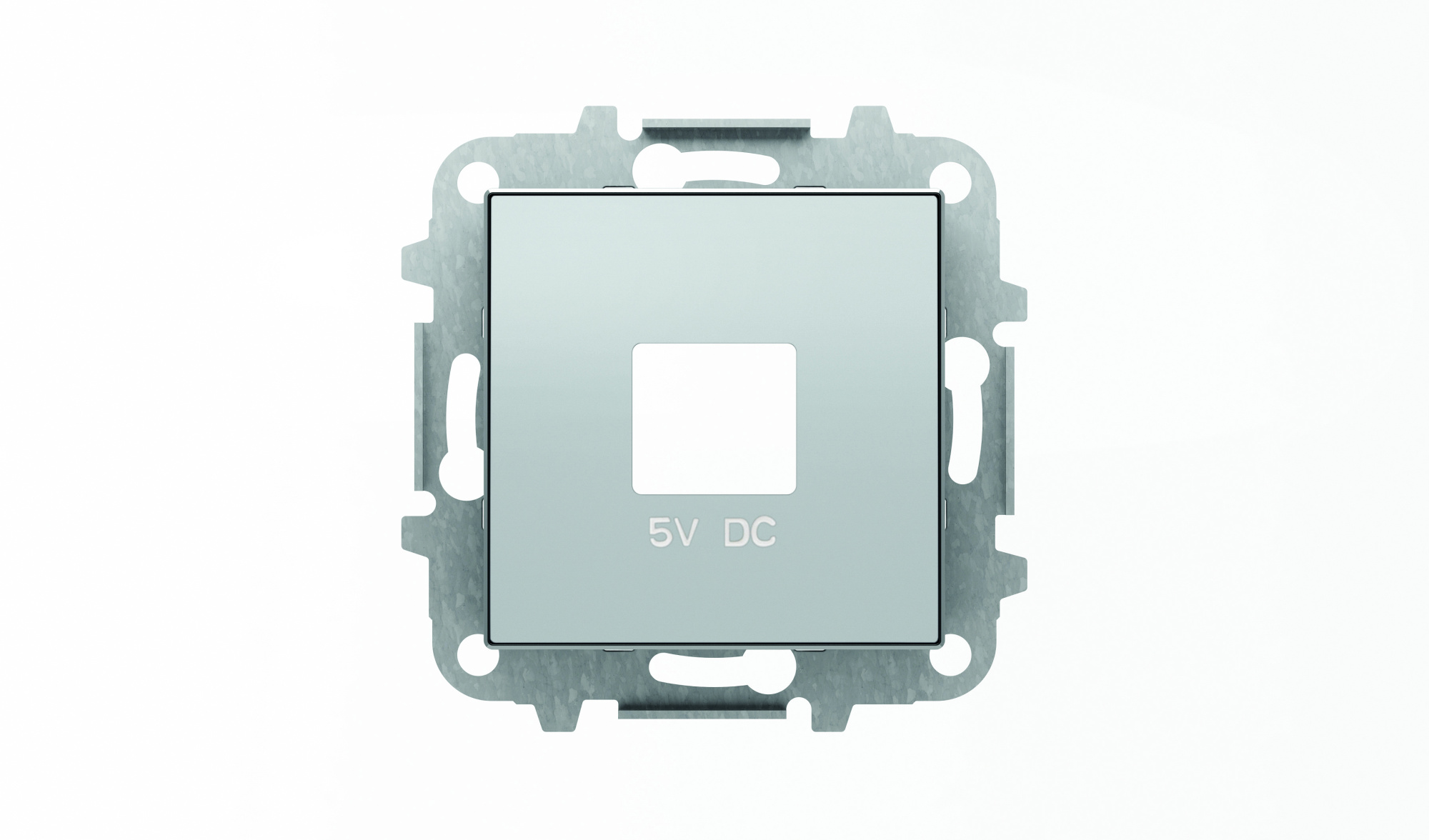 8585 PL Накладка для механизмов зарядного устройства USB,арт.8185,серия SKY, серебристый алюминий ABB, 2CLA858500A1301