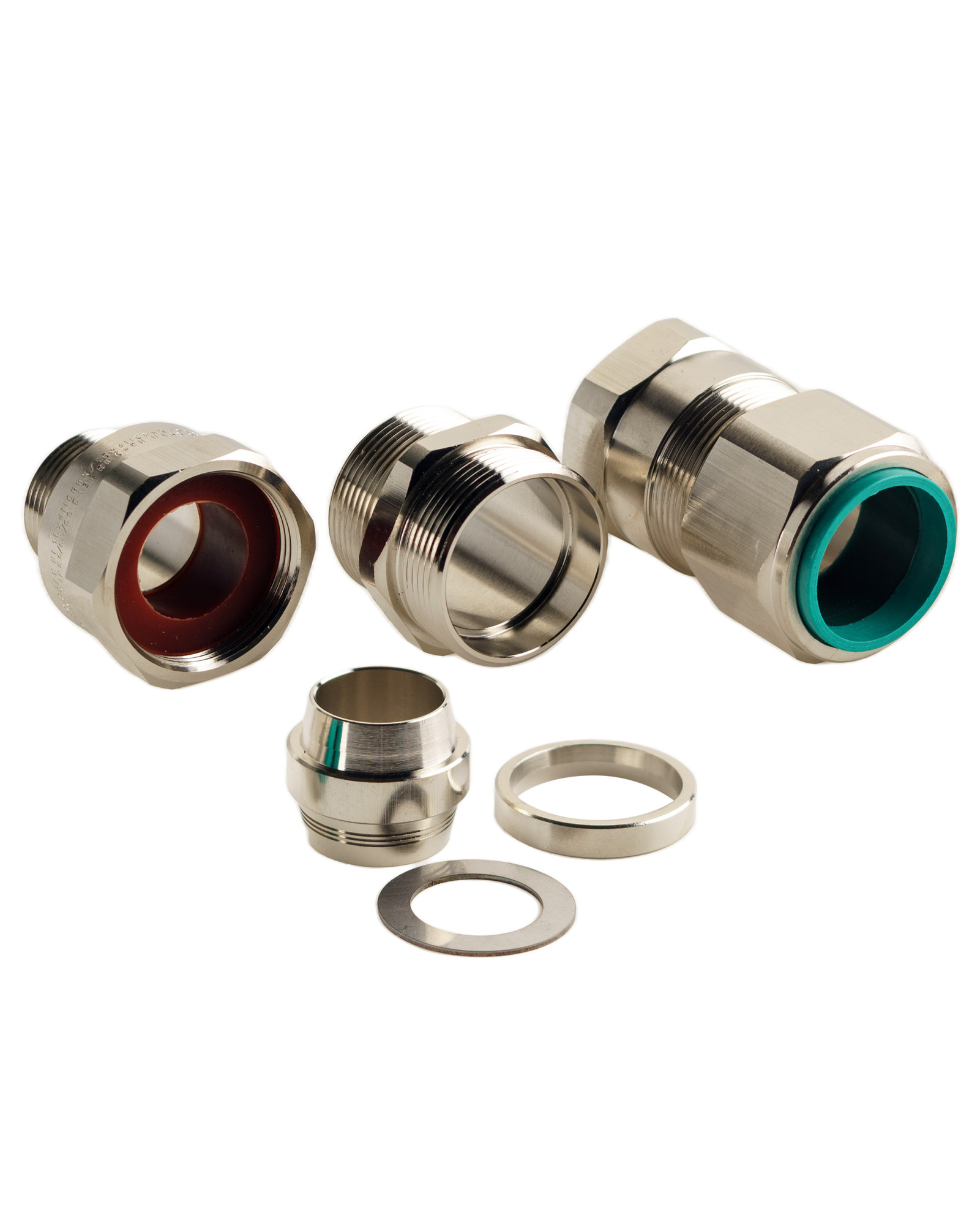Extherm Extherm 25AK 05 Кабельный ввод взрывозащищенный М25х1,5 с уплотнением для бронированного силового кабеля d вн. 11,1-19,9 мм, d нар.18,2-26,2 мм, М25x1,5 6g, 1ExdIIC Gb X / 1ExeIIC Gb X, IP66/67/68 и гайкой, латунь