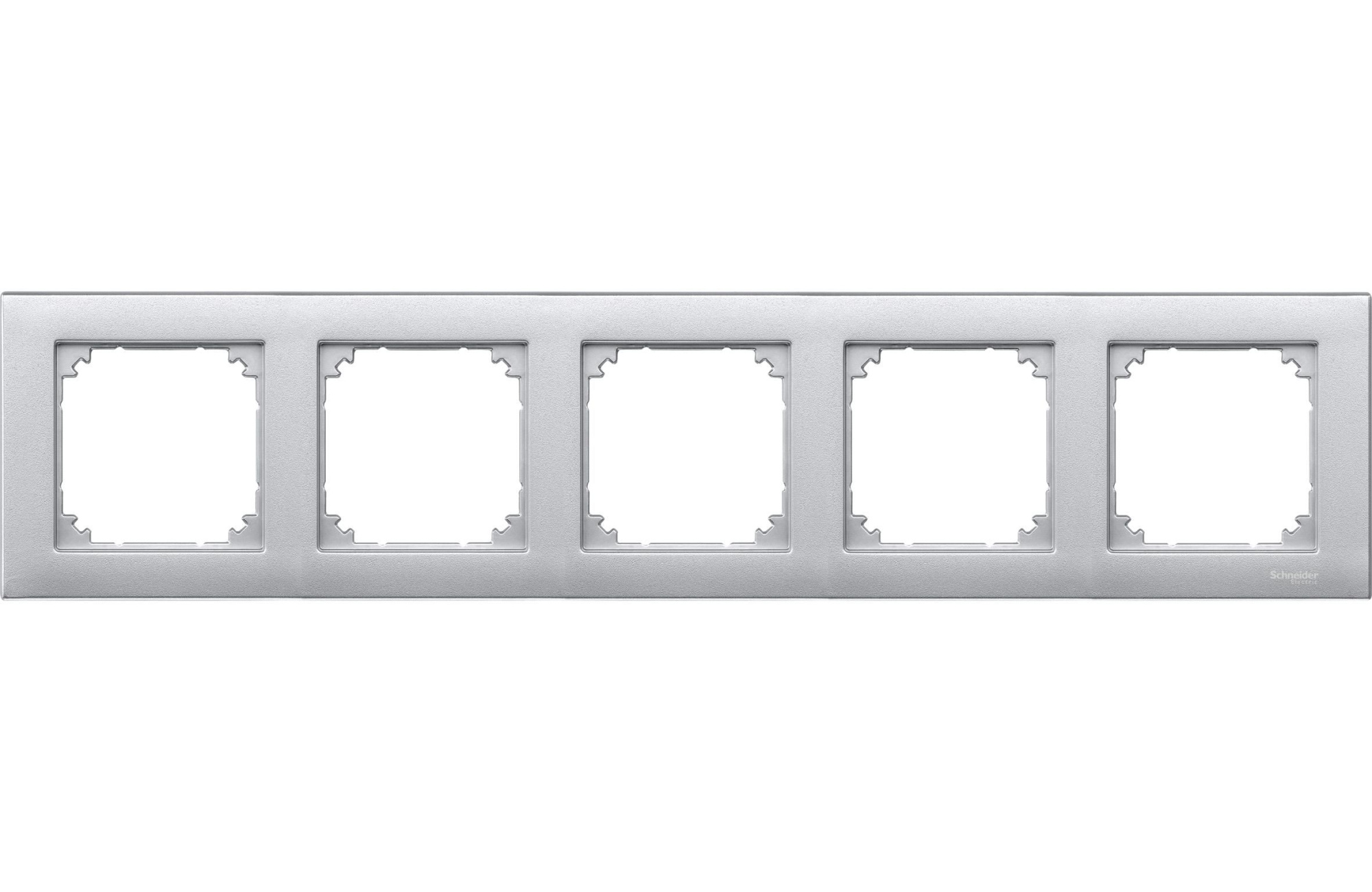 Рамка 5-постовая, sm (алюминий) Merten M-Plan Schneider Electric, MTN486560