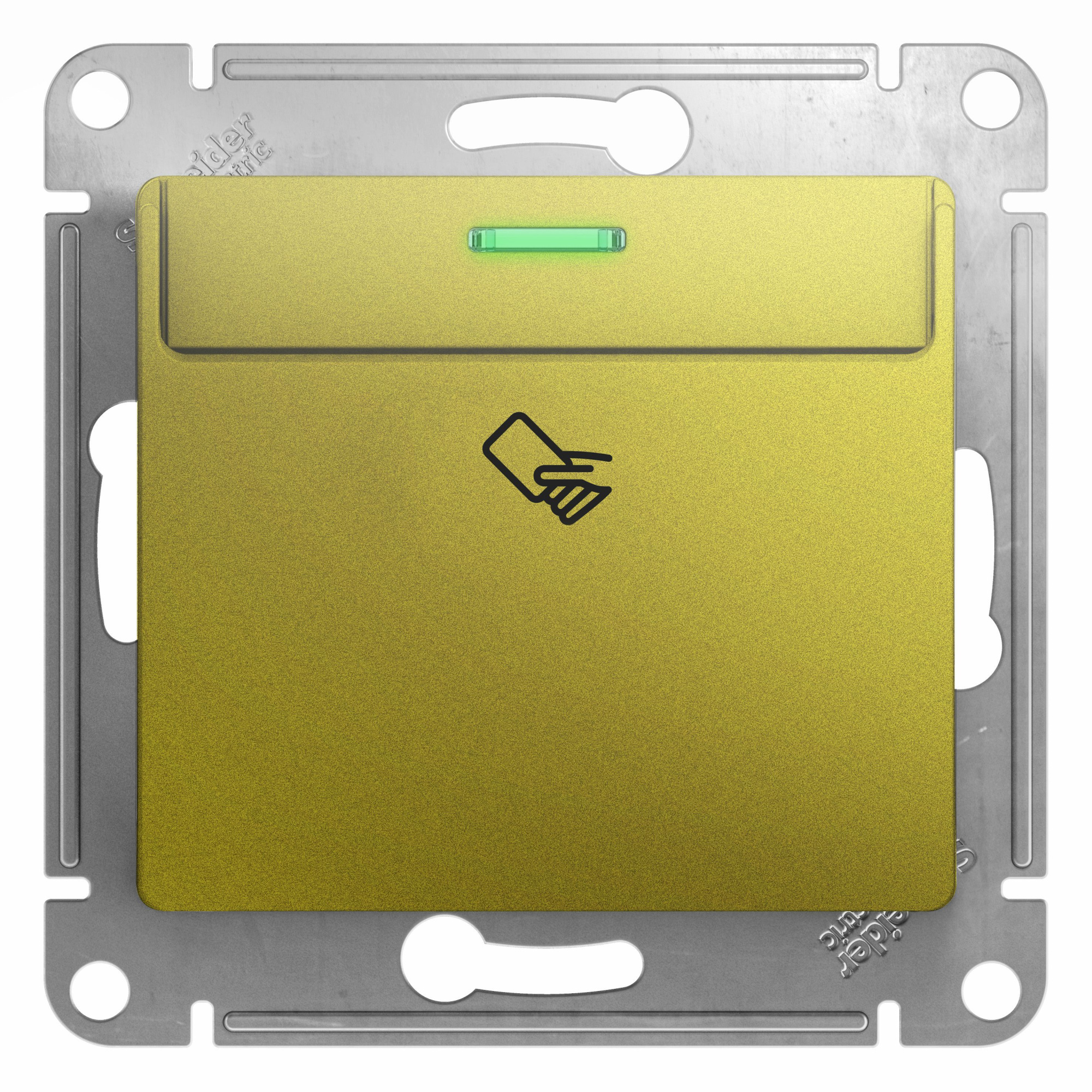 Выключатель карточный,сх.6,10ax, механизм (фисташковый) Glossa Systeme Electric, GSL001069
