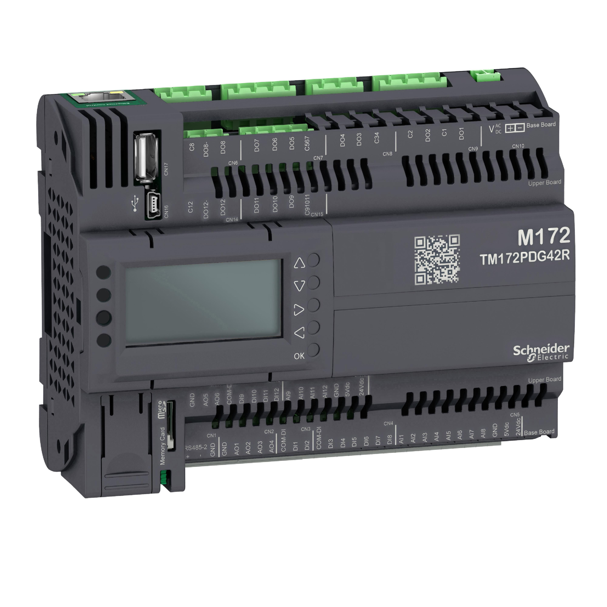 ПЛК М172 с дисплеем 42 I/O, Eth, 2 MB Schneider Electric, TM172PDG42R