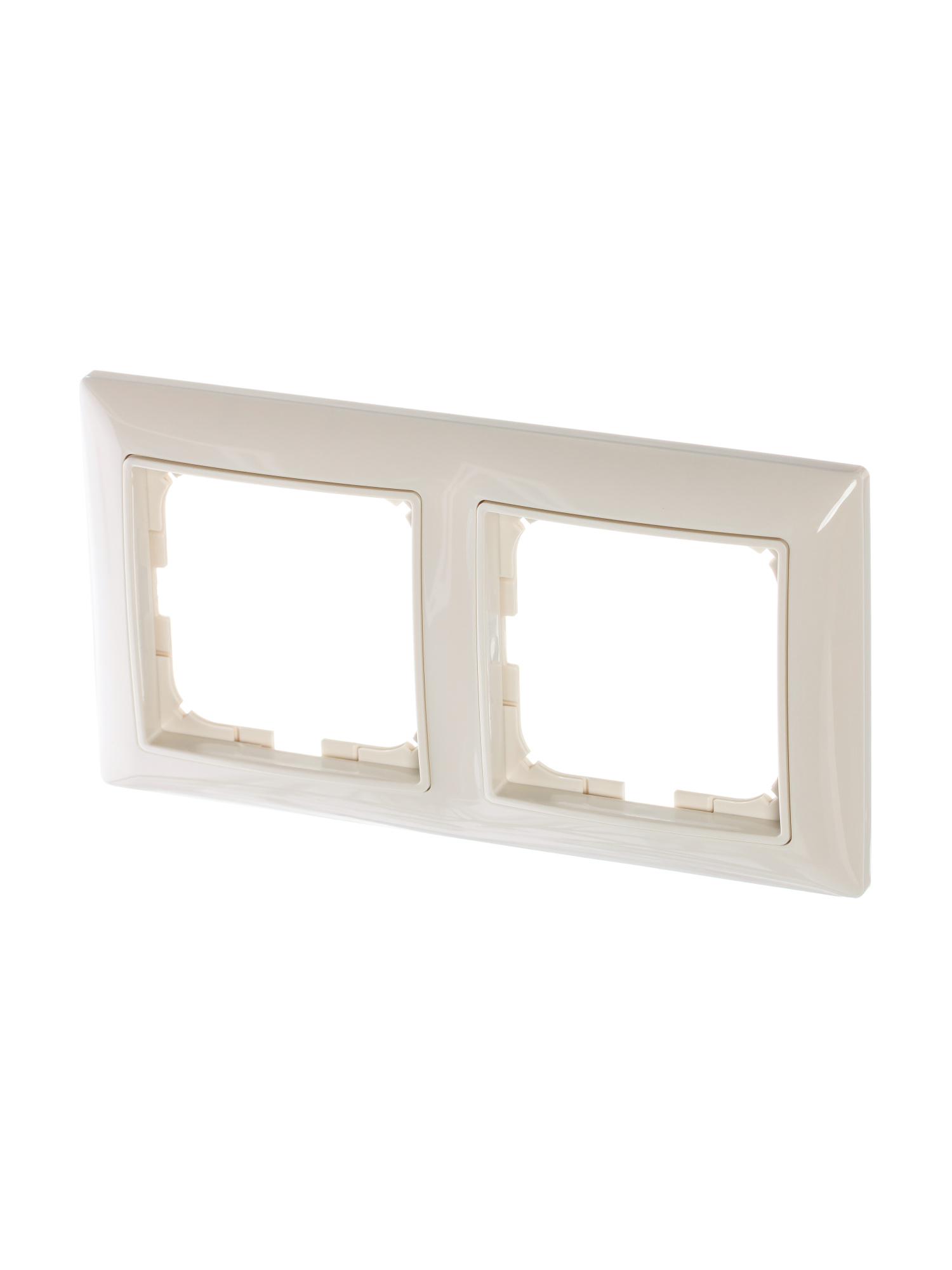 2512-92-507 Рамка 2-постовая с декоративной накладкой (слоновая кость) Basic55 ABB, 2CKA001725A1485
