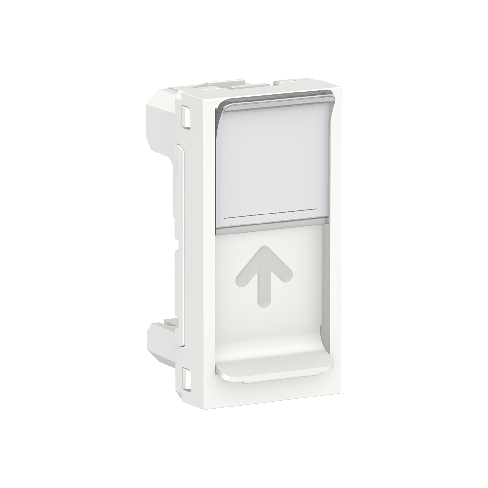 Лицевая панель RJ45, одиночная, без коннектора, 1 модуль, (белая) Unica New Schneider Electric, NU941018