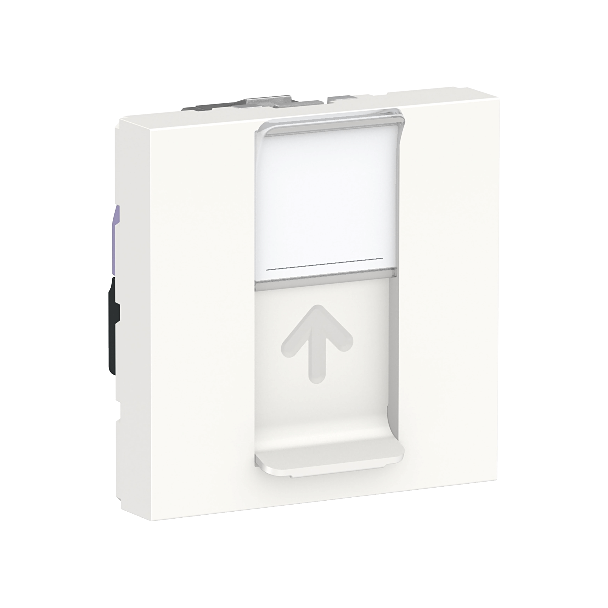 Розетка компьютерная, RJ45, одиночная, кат. 6 UTP, 2 модуля (белый) Unica Modular Schneider Electric, NU341518