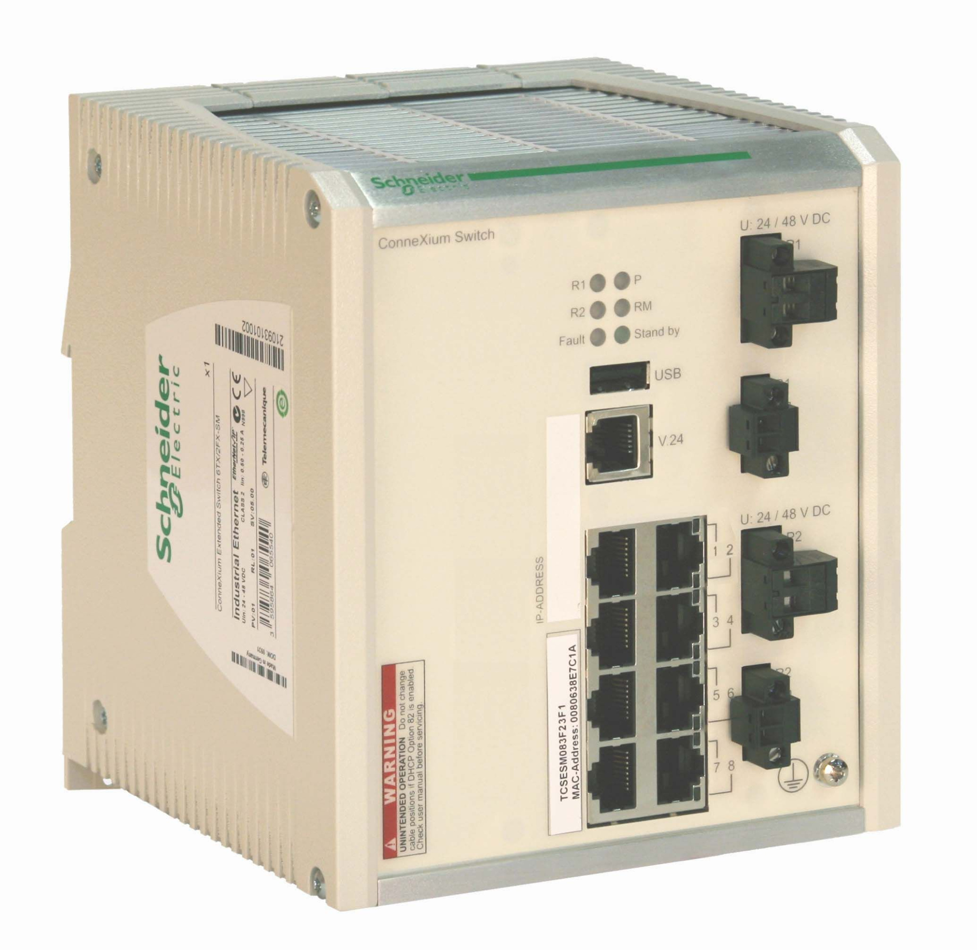 Коммутатор connexium (managed) 8tx, усовершен. Schneider Electric, TCSESM083F23F1
