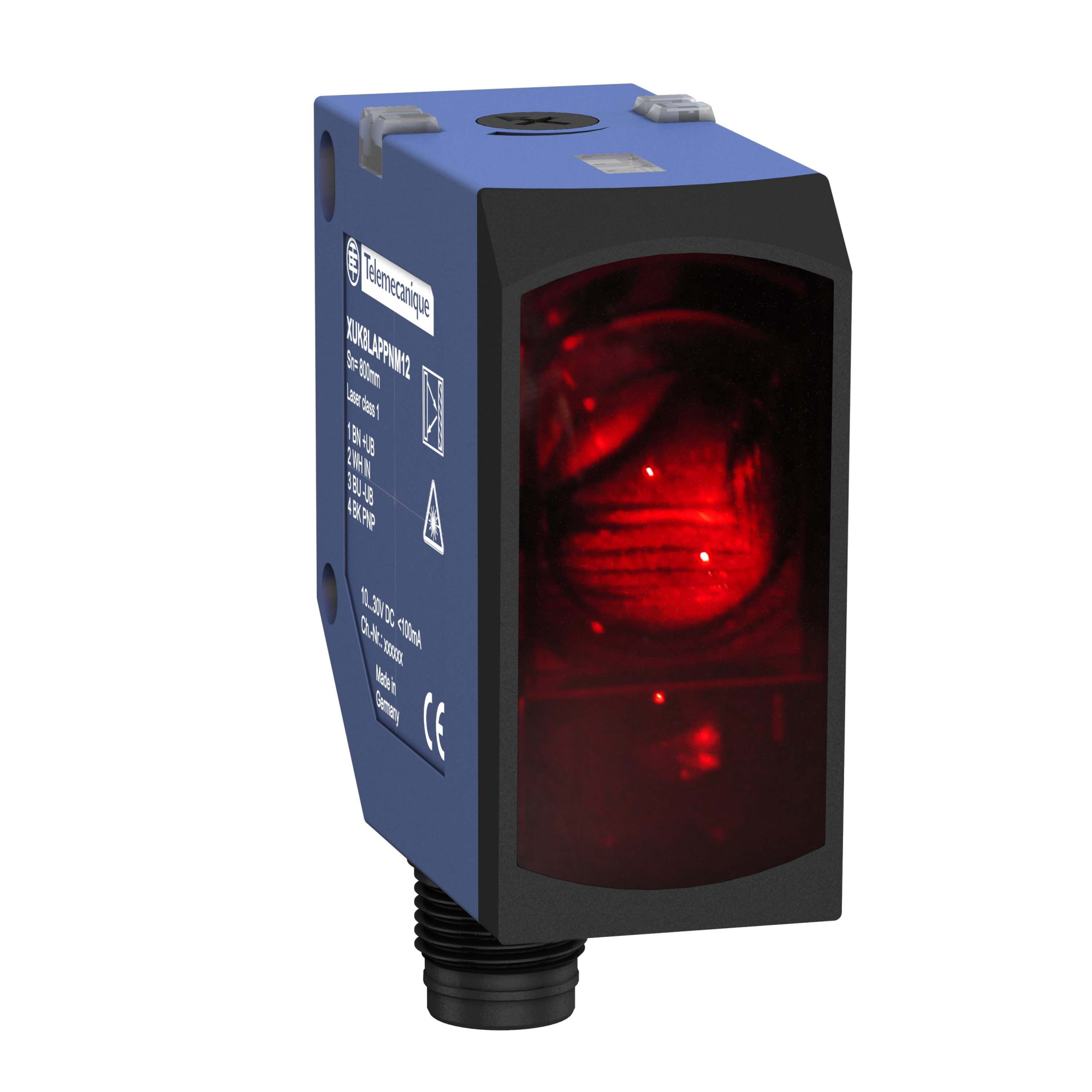 Миниатюрный фотодатчик, подавление заднего фона, 10-30 vdc Schneider Electric, XUK8LAPPNM12