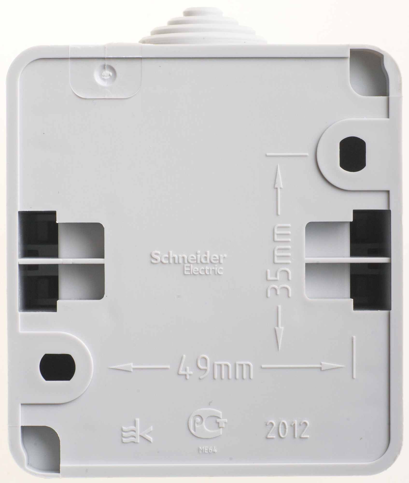 Переключатель 1-клавишный, О/У, 10 ах, IP44 (серый) Этюд Systeme Electric, BA10-046C