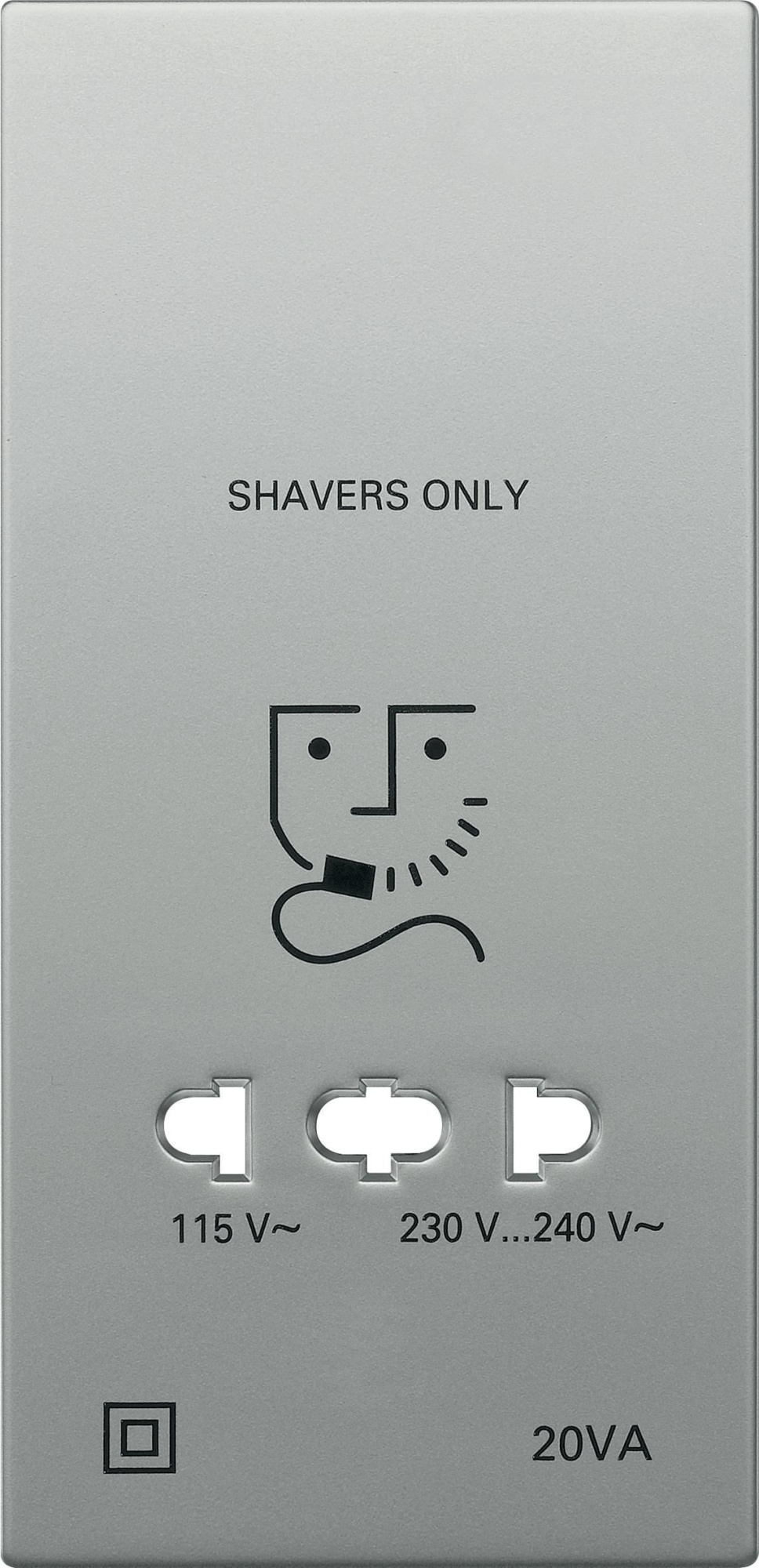 Накладка розетки для бритья, sd (сталь) Merten Schneider Electric, MTN213446