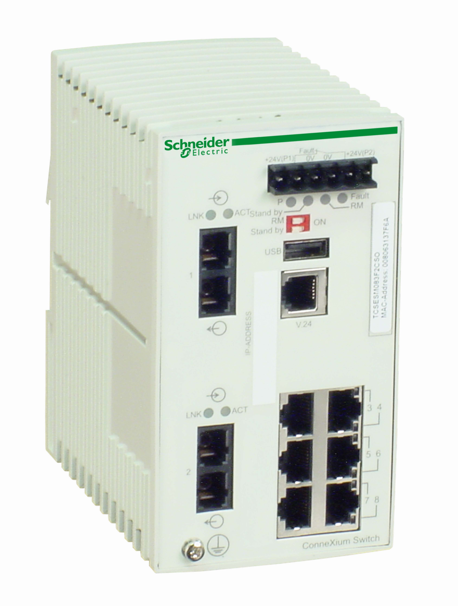 Коммутатор CONNEXIUM (MANAGED) 6TX/2FX-S Schneider Electric, TCSESM083F2CS0