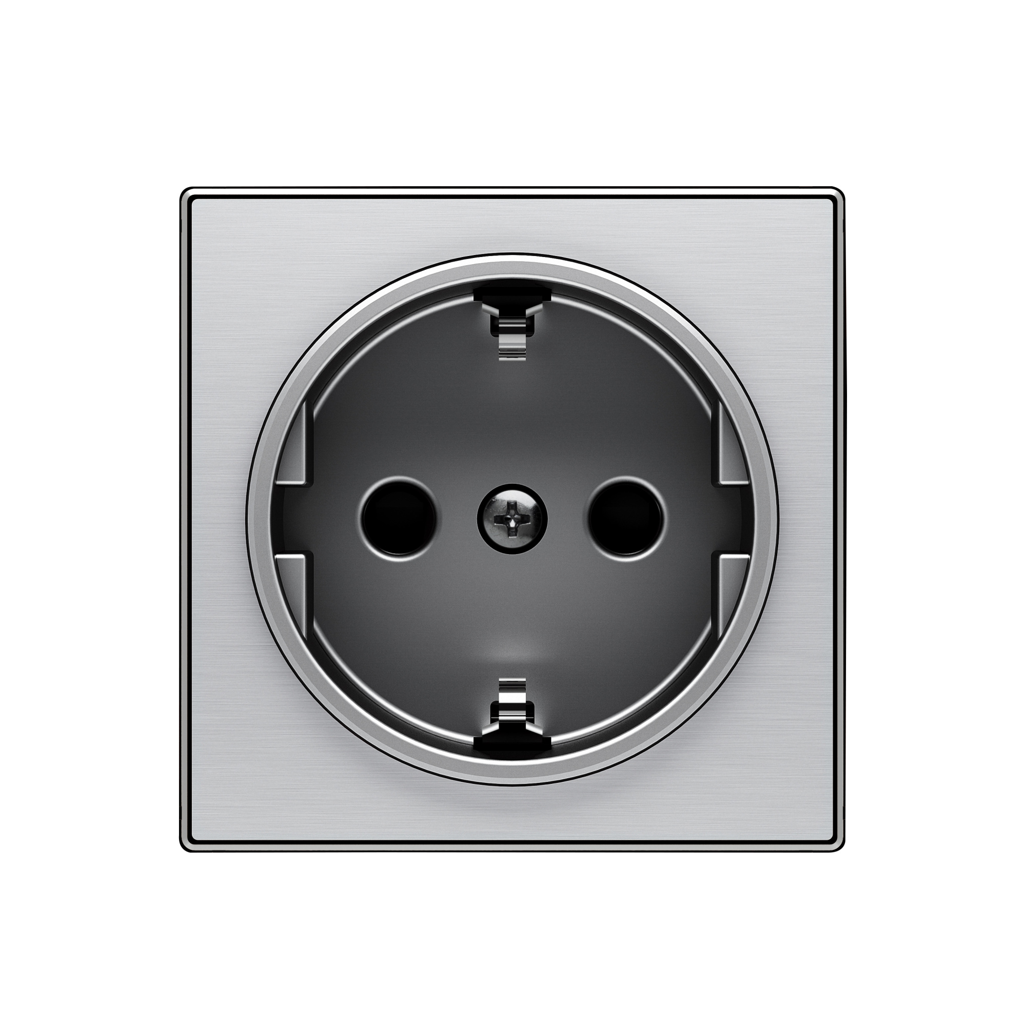 8588 AI Накладка для розетки SCHUKO,серия SKY, нержавеющая сталь ABB, 2CLA858800A1401