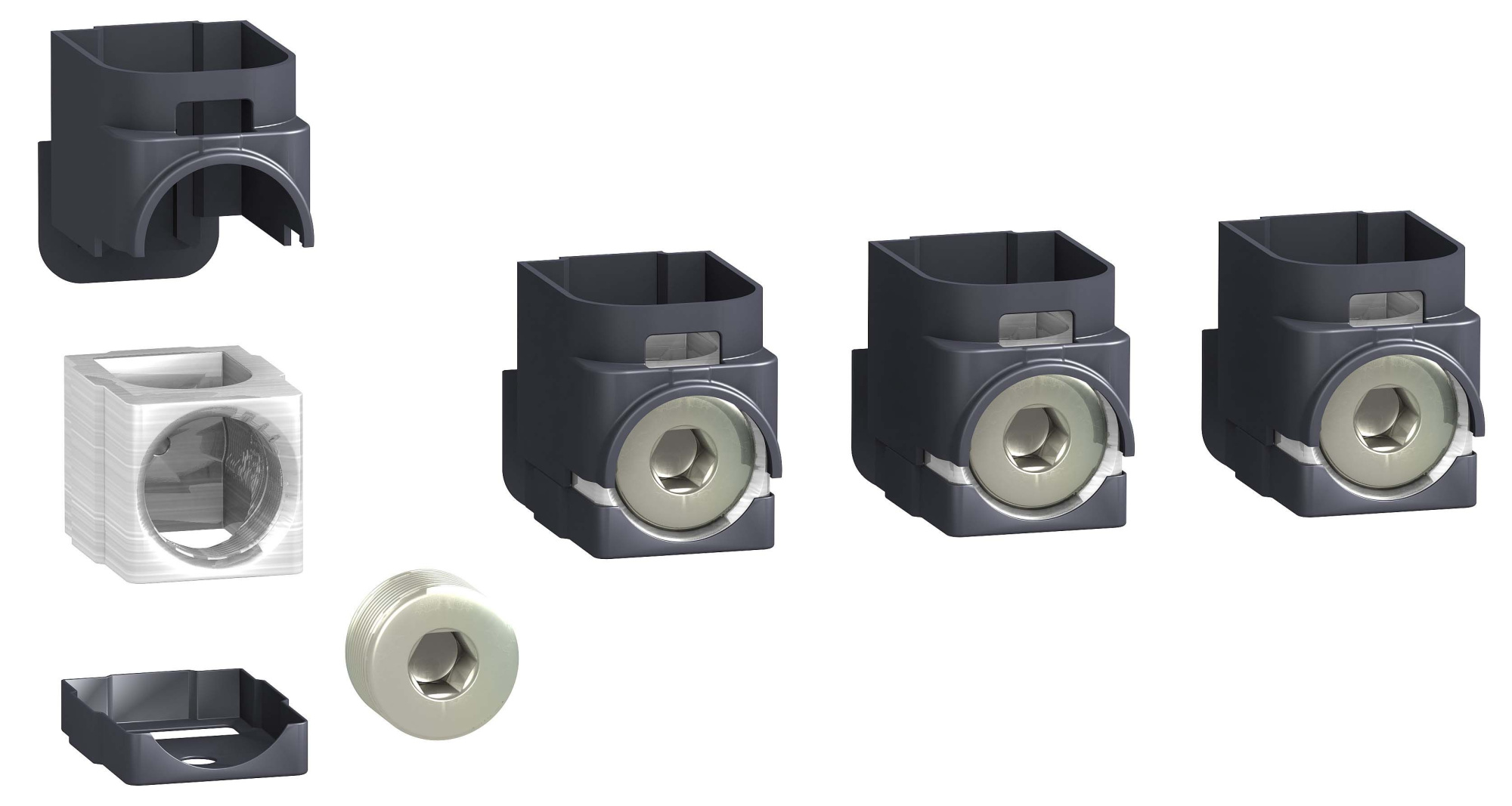 4 алюм. защелк. клеммы до 250а 25-95 мм2 Schneider Electric, LV429228