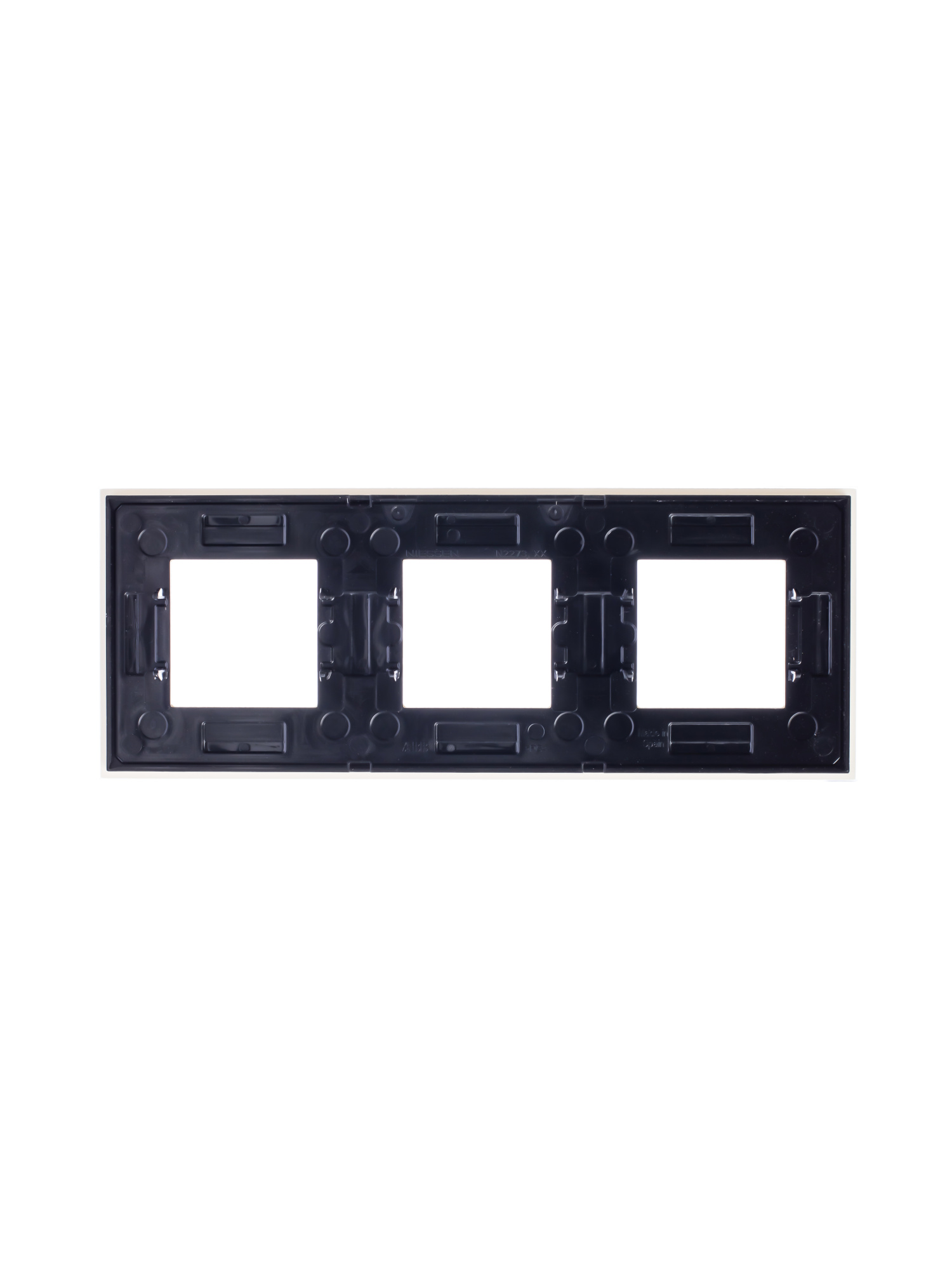 N2273 CB Рамка 3-постовая, 2-модульная (стекло белое) Zenit ABB, 2CLA227300N3001