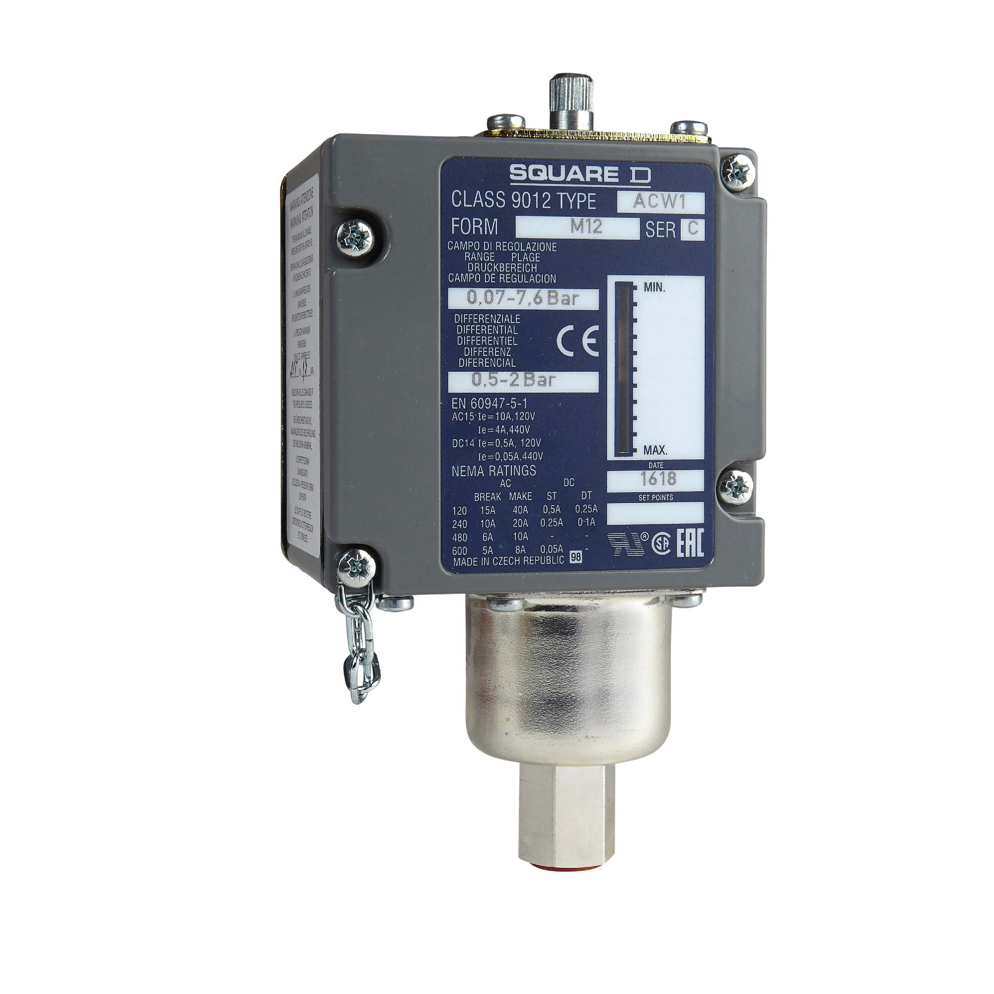 Выключатель давления, 7.6 бар Schneider Electric, ACW1M129012