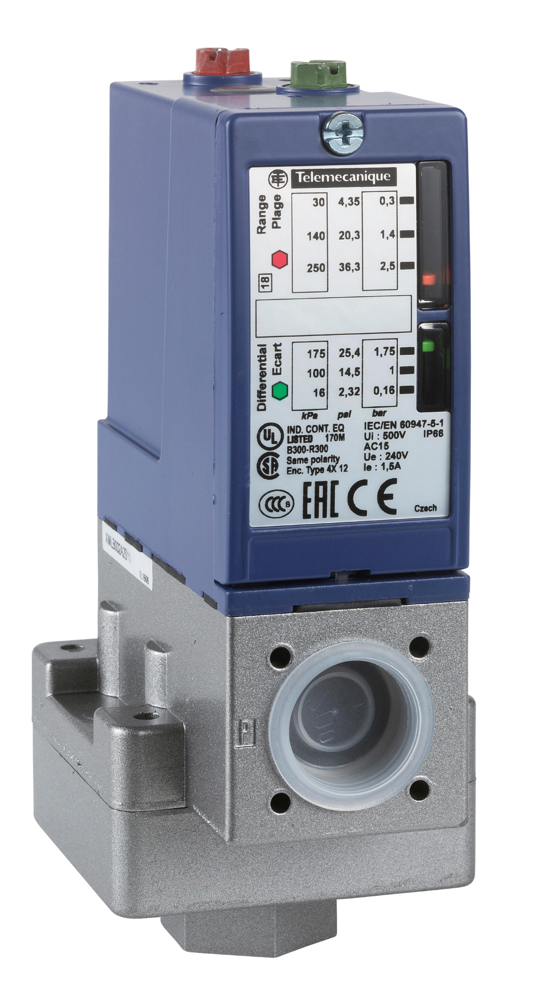 Выключ. давл., 20бар, рег. пороги, 1с/о Schneider Electric, XMLB020C2S11