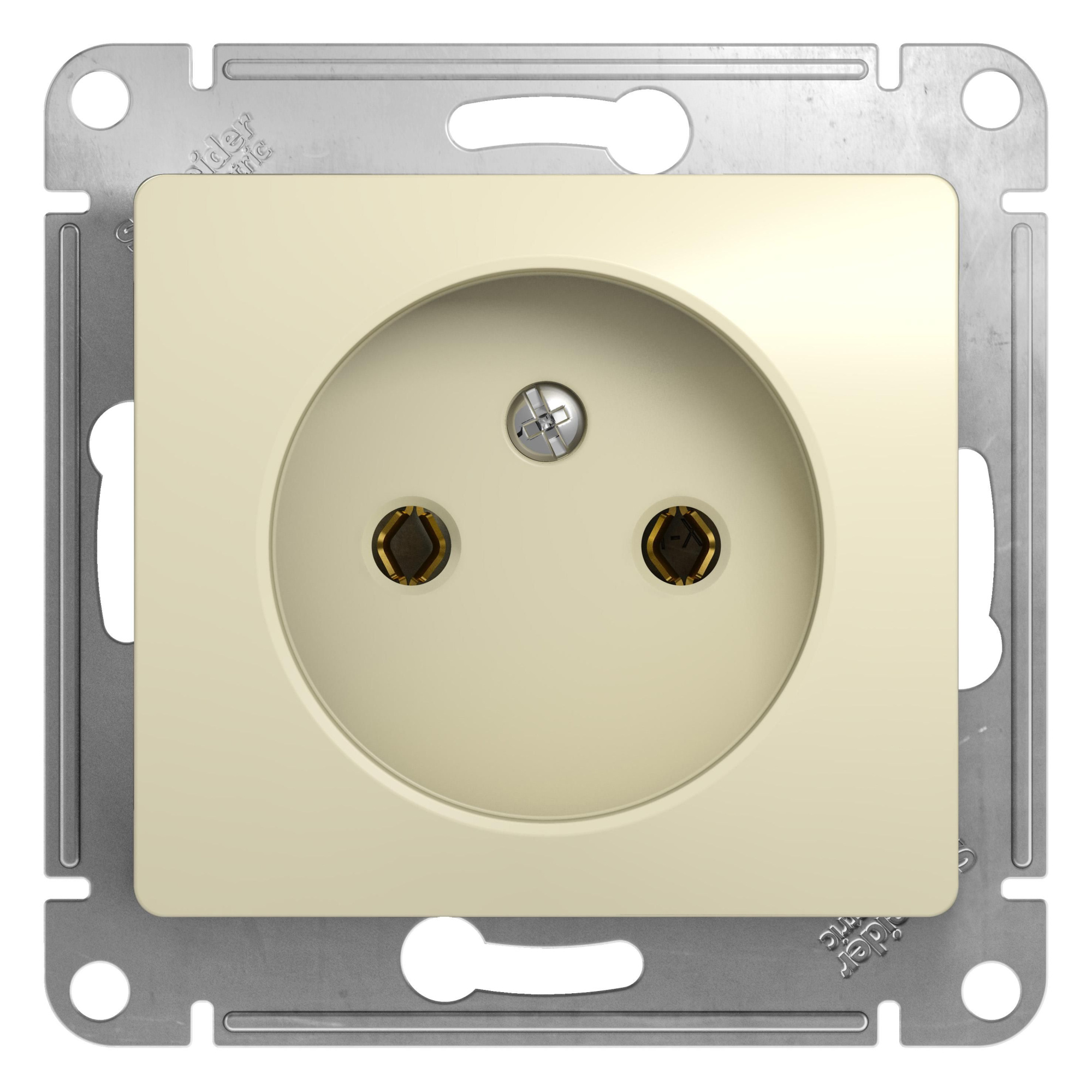 Розетка без заземления, 16А, механизм (бежевый) Glossa Systeme Electric, GSL000241